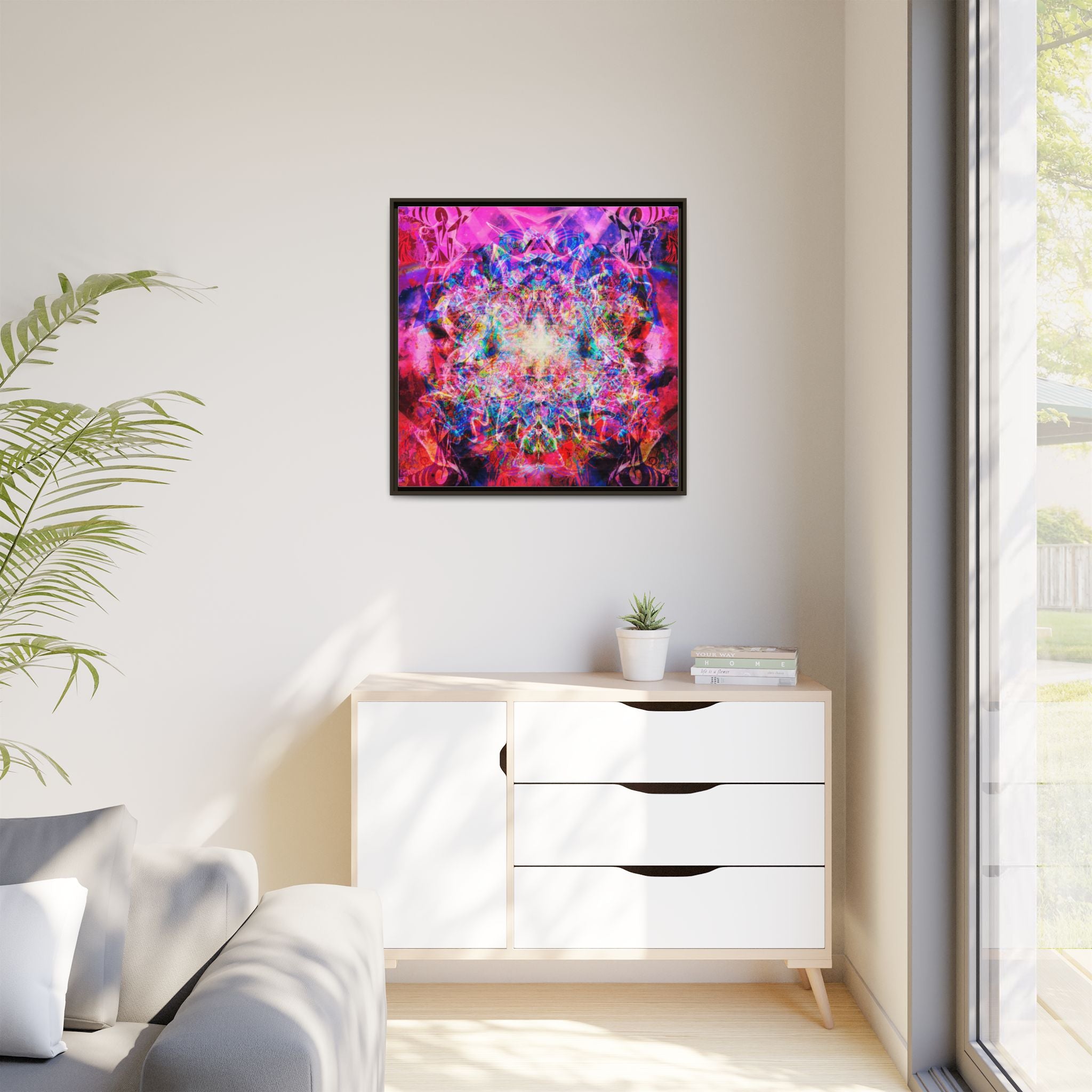 Arashaya Framed Canvas — Vibrant Psychedelic Wall Art