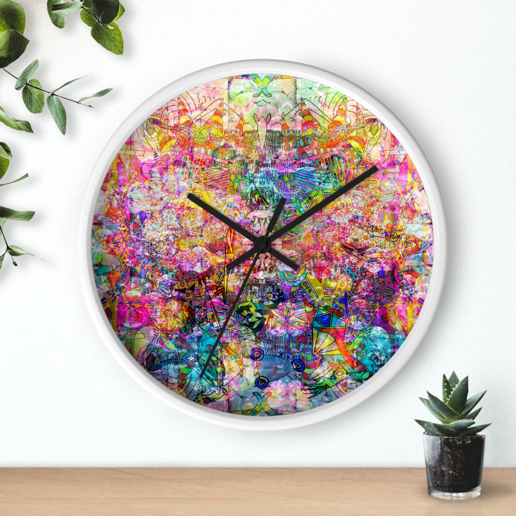 Dance Like There's No Tomorrow - Vibrant  Wall Clock — Colorful Abstract Art Timepiece