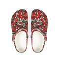 Nobody Touches Nothin' (Red Version 2) - Abstract Red Black EVA Clogs — Comfortable Foam Garden Shoes