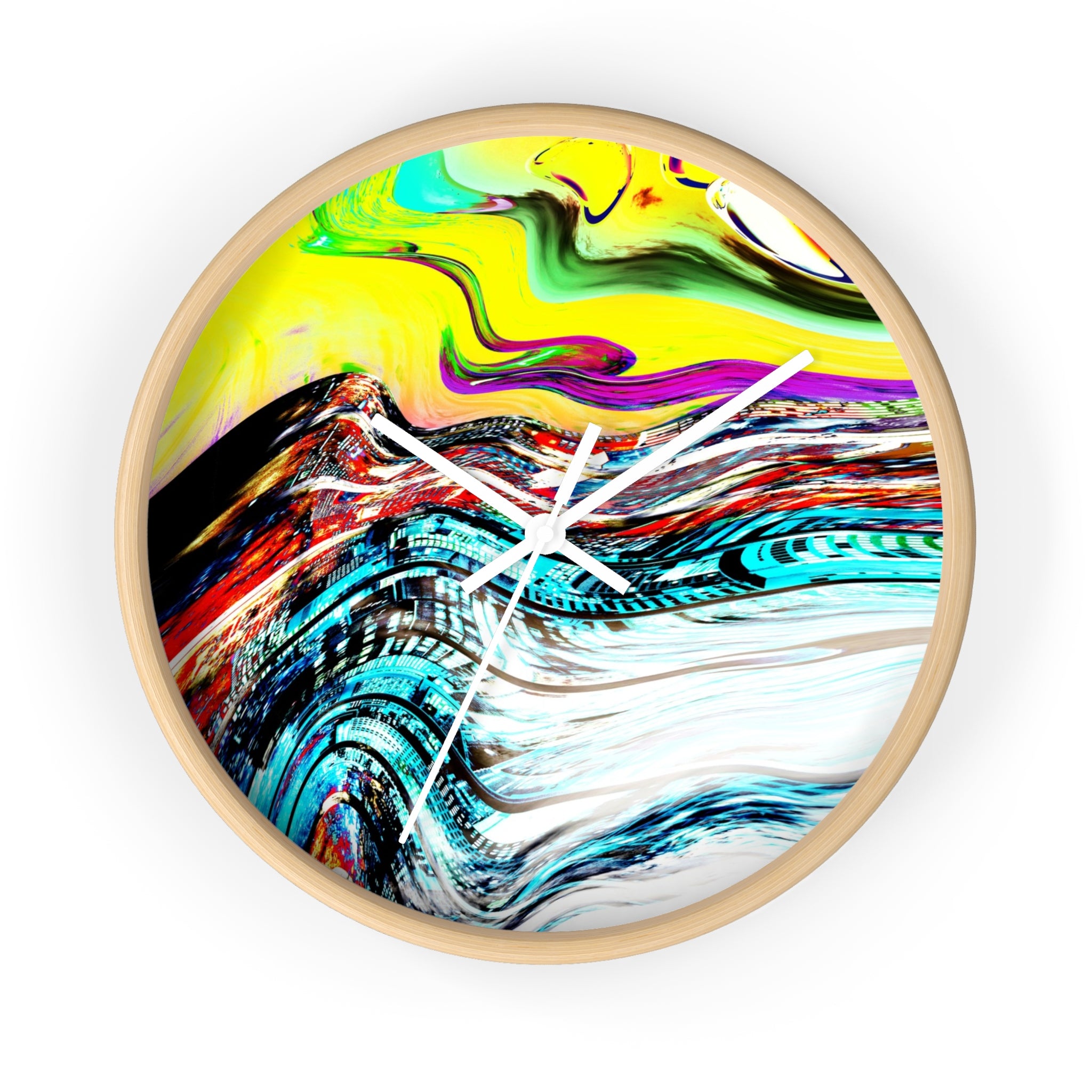 Slip And Slide Wall Clock — Colorful Modern Home Decor