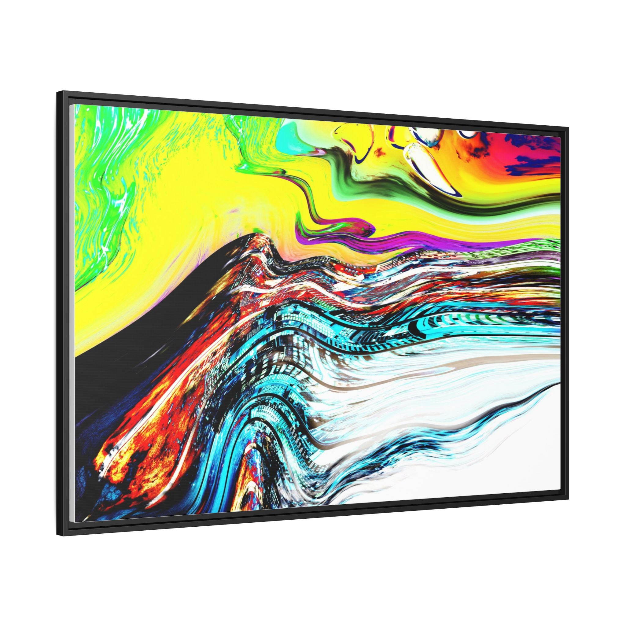 Slip And Slide Matte Canvas Framed Wall Art