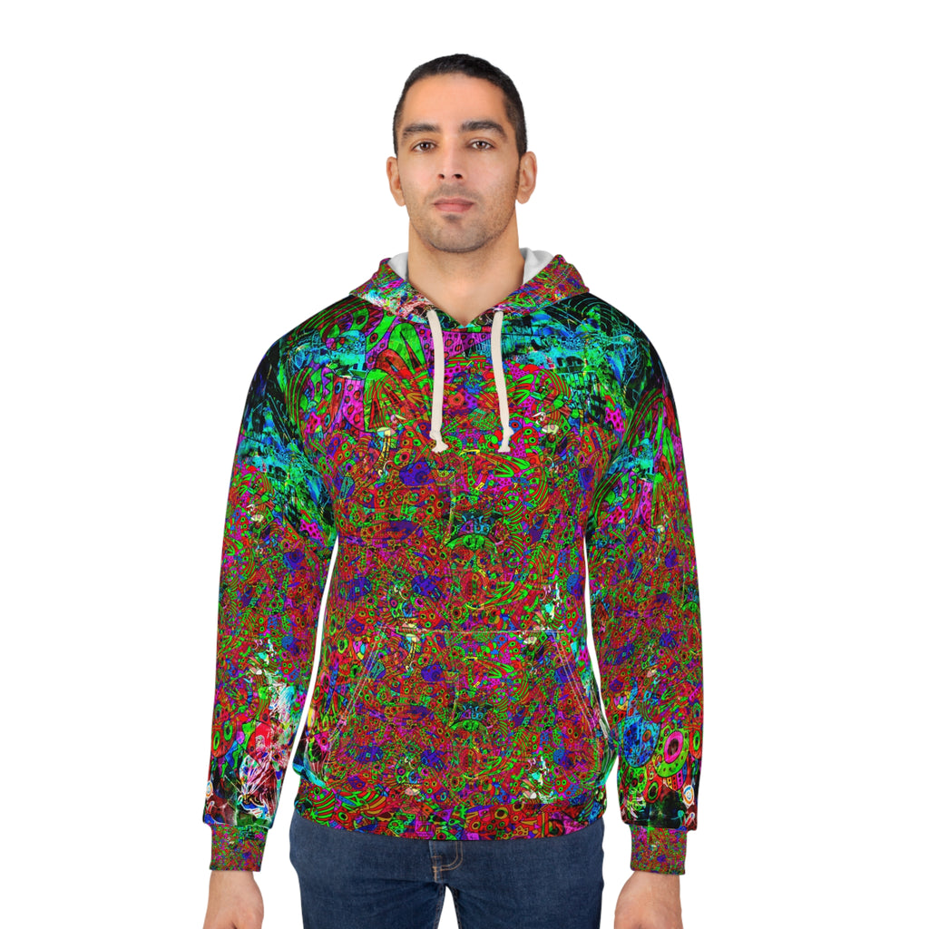 Neon Alien Blacklight Jungle Hoodie – Vibrant All-Over Print Pullover