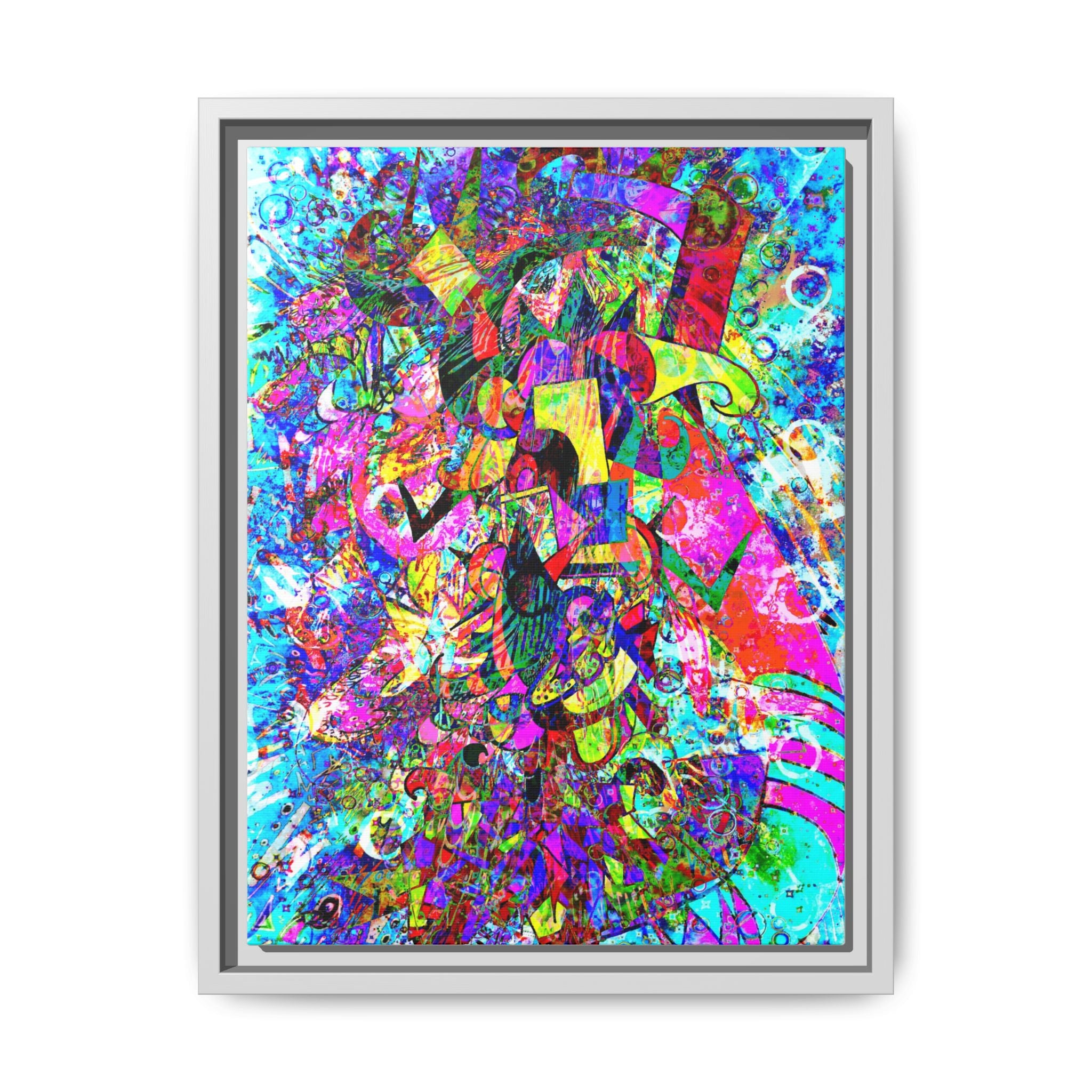 Love Monster Matte Canvas, Framed (Multi-color)
