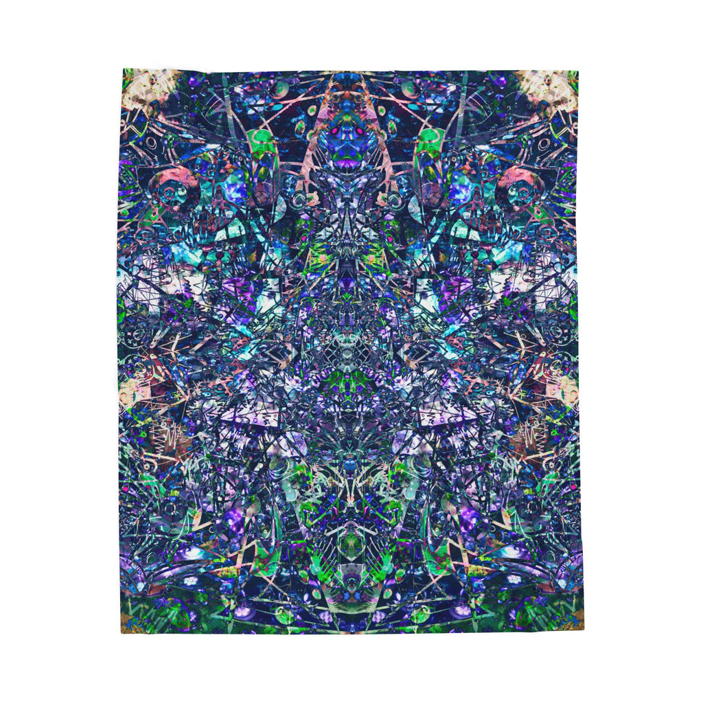 KAWABONGA Plush Blanket — Abstract Cosmic Throw