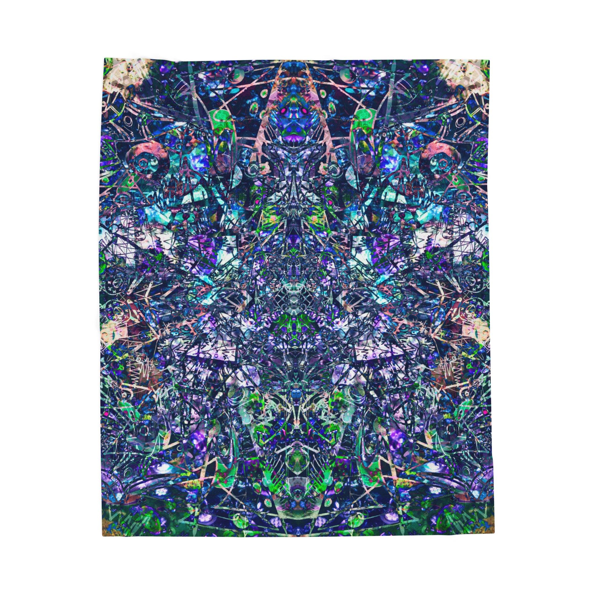 KAWABONGA Plush Blanket — Abstract Cosmic Throw