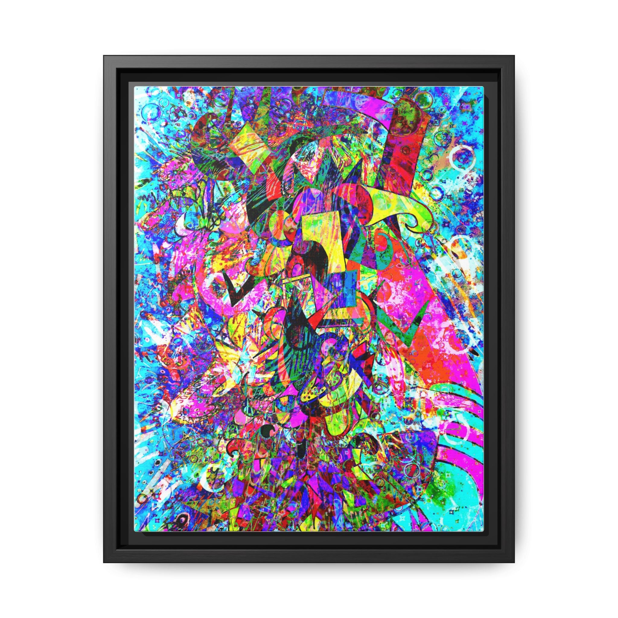 Love Monster Matte Canvas, Framed (Multi-color)