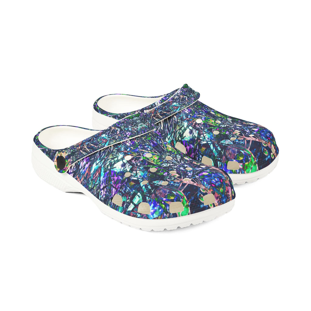 KAWABONGA - Galaxy Mosaic EVA Clogs — Printed Foam Slip-On Shoes