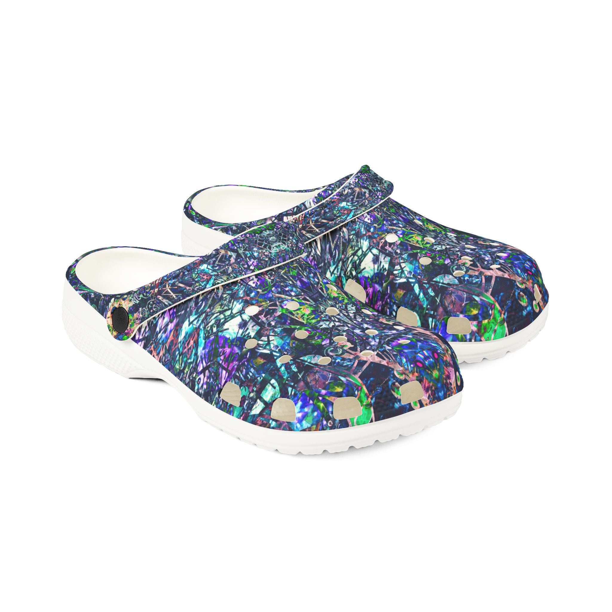 KAWABONGA - Galaxy Mosaic EVA Clogs — Printed Foam Slip-On Shoes