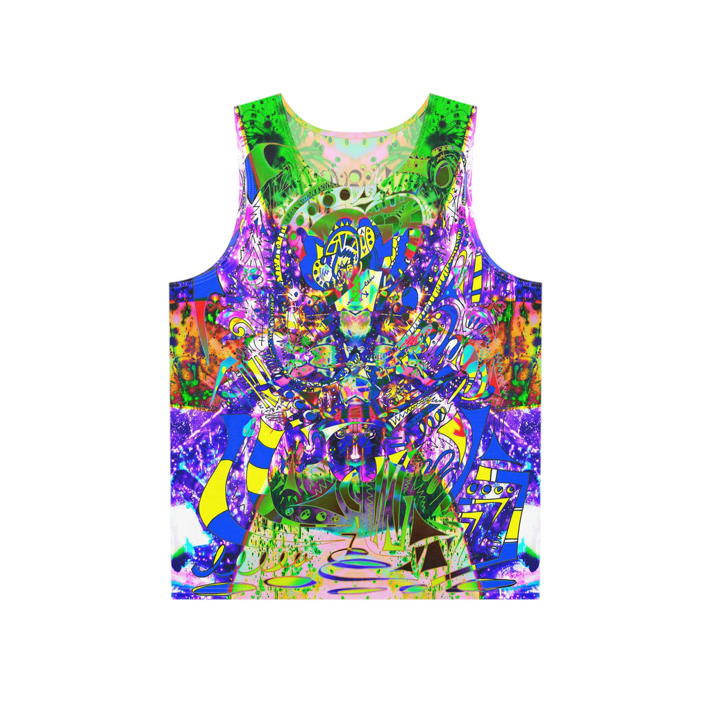 Alien Darkness 9 - Psychedelic All-Over Print Tank Top – Vibrant Abstract Festival Tank