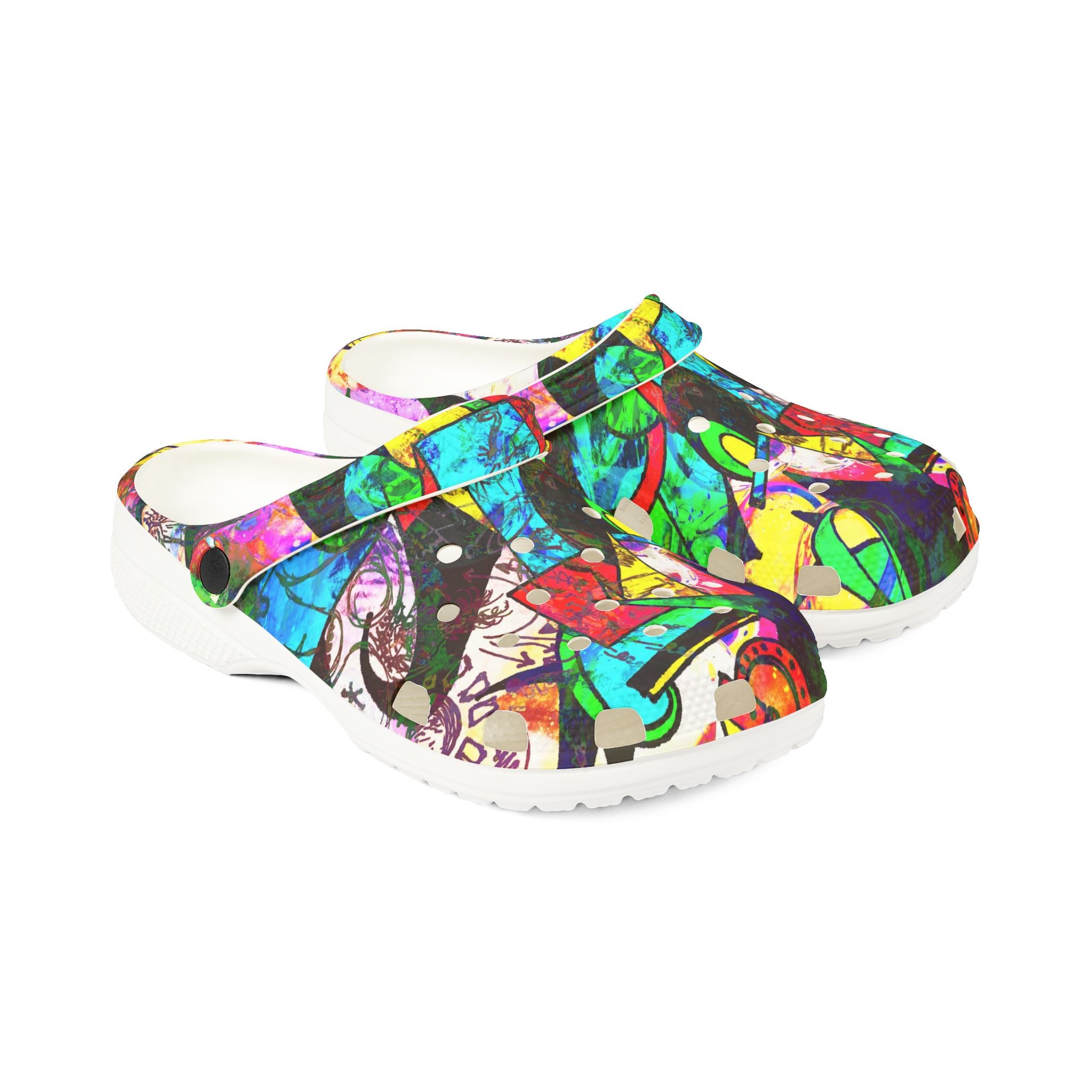 1 Million Dollar Scratch Off - Colorful Abstract Art EVA Clogs