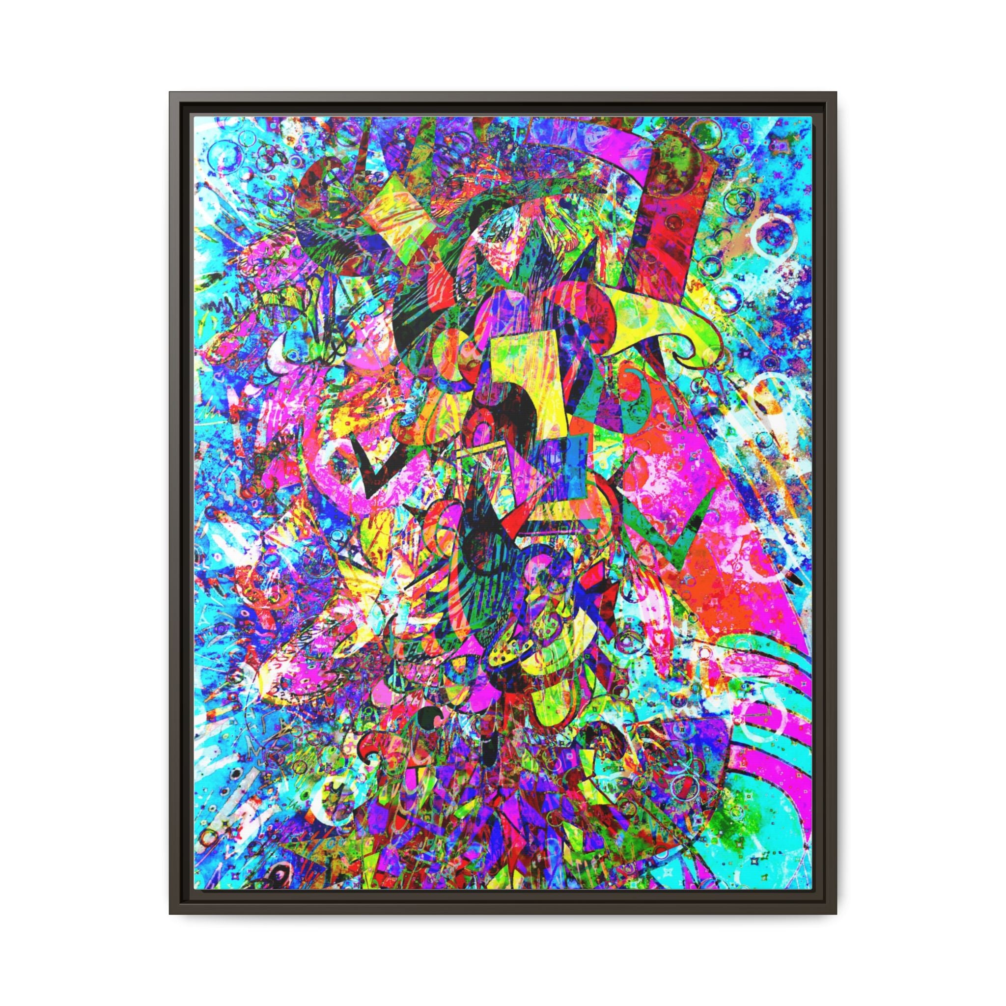 Love Monster Matte Canvas, Framed (Multi-color)