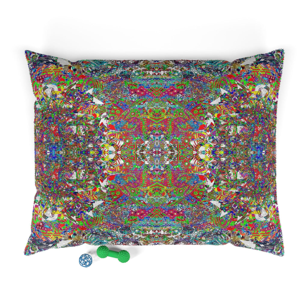 D Tizzle - Colorful Kaleidoscope Pet Bed - Vibrant Abstract Dog & Cat Cushion