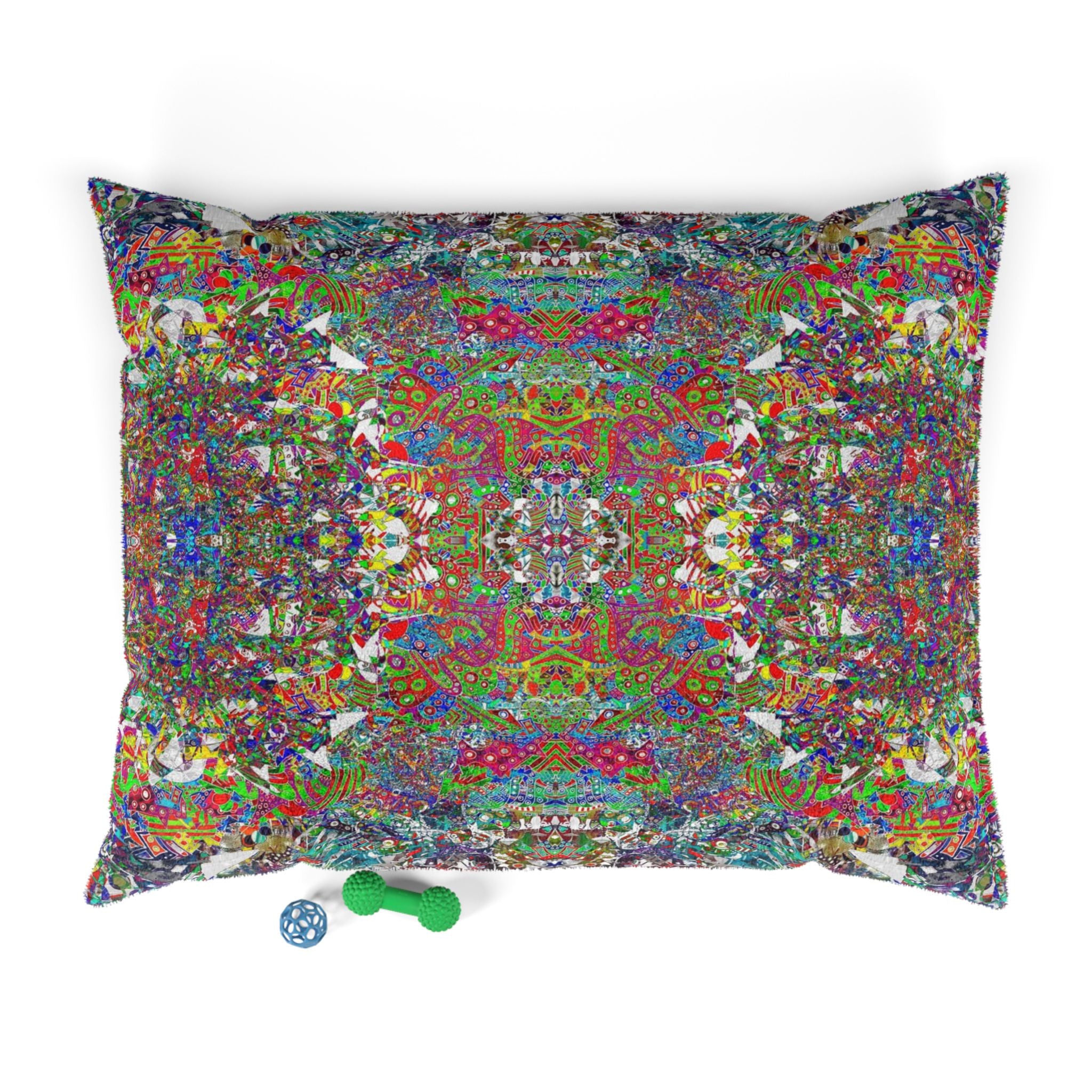 D Tizzle - Colorful Kaleidoscope Pet Bed - Vibrant Abstract Dog & Cat Cushion