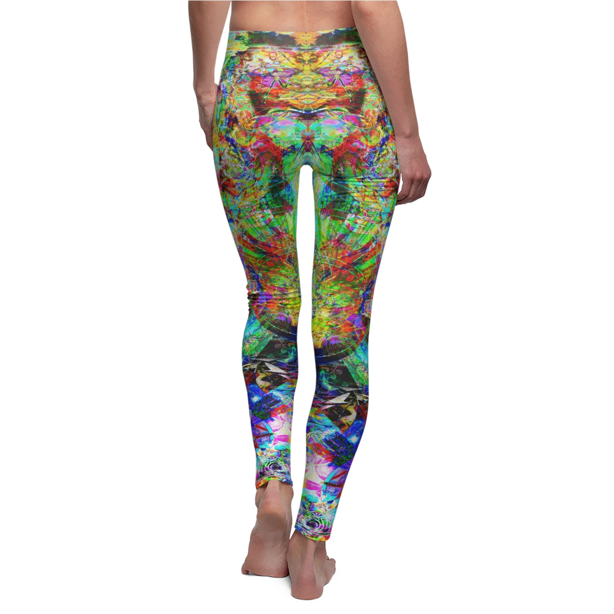 Barfing Beautifully - Women's Cut & Sew Casual Leggings (AOP)