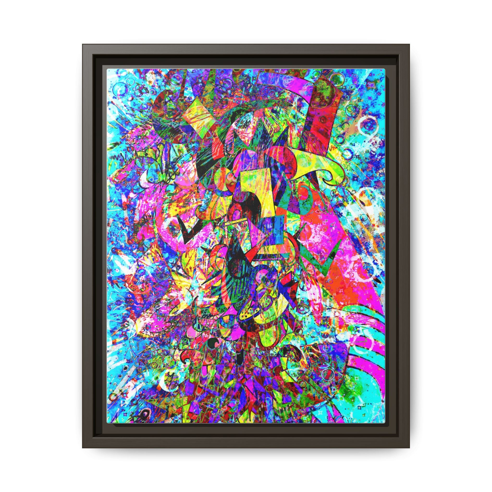 Love Monster Matte Canvas, Framed (Multi-color)