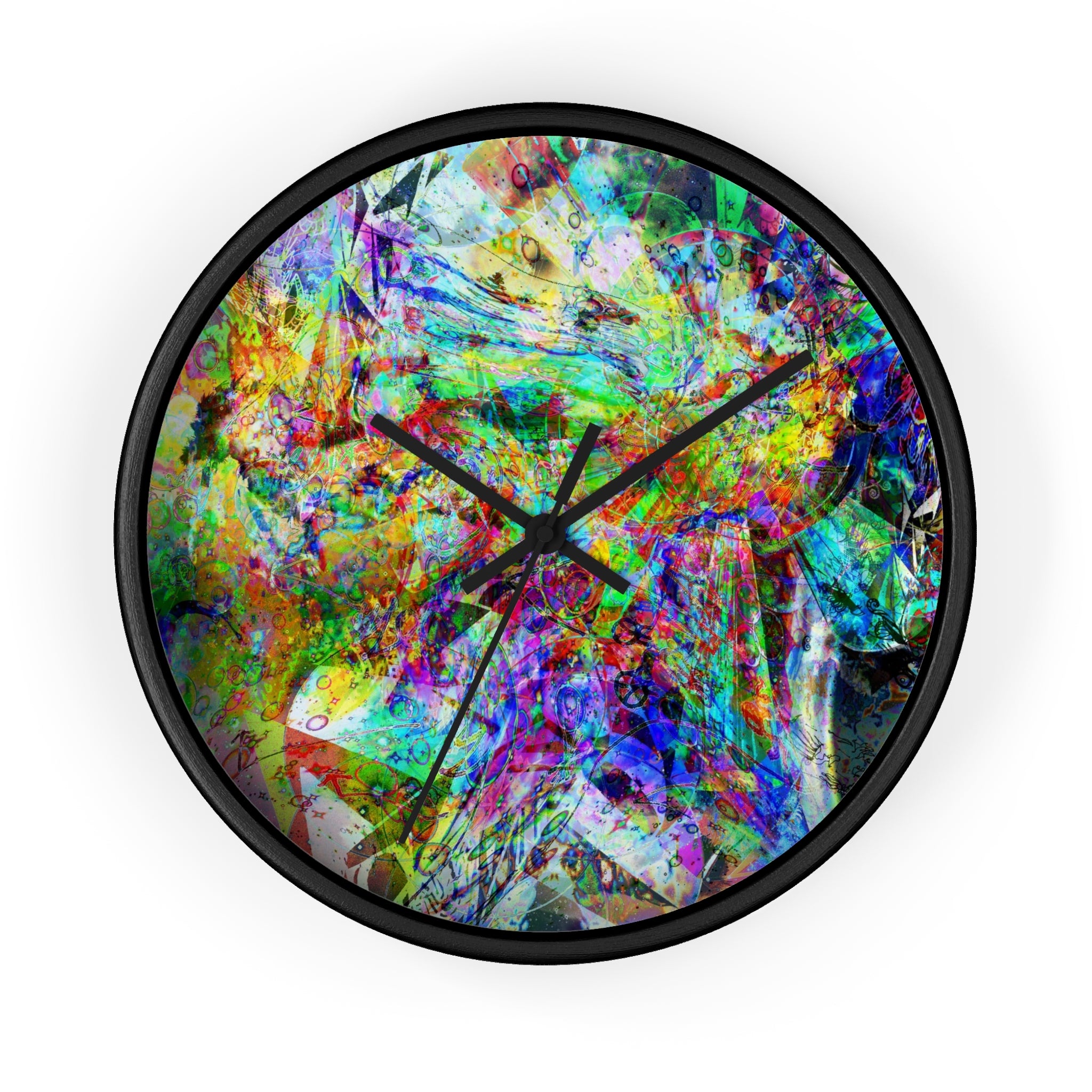 Barfing Beautifully Wall Clock — Colorful Art Timepiece
