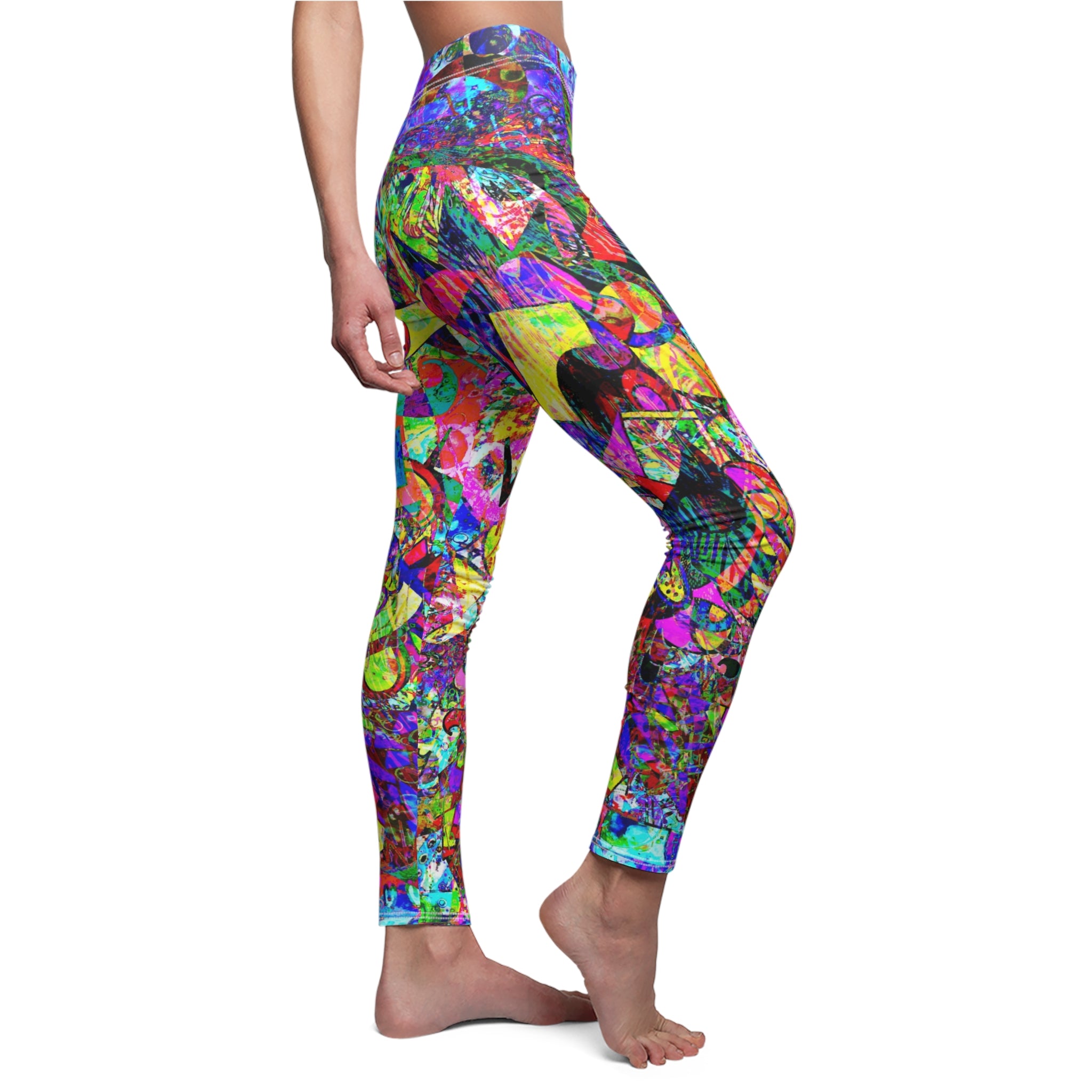 Love Monster Leggings — Colorful Geometric Yoga Tights