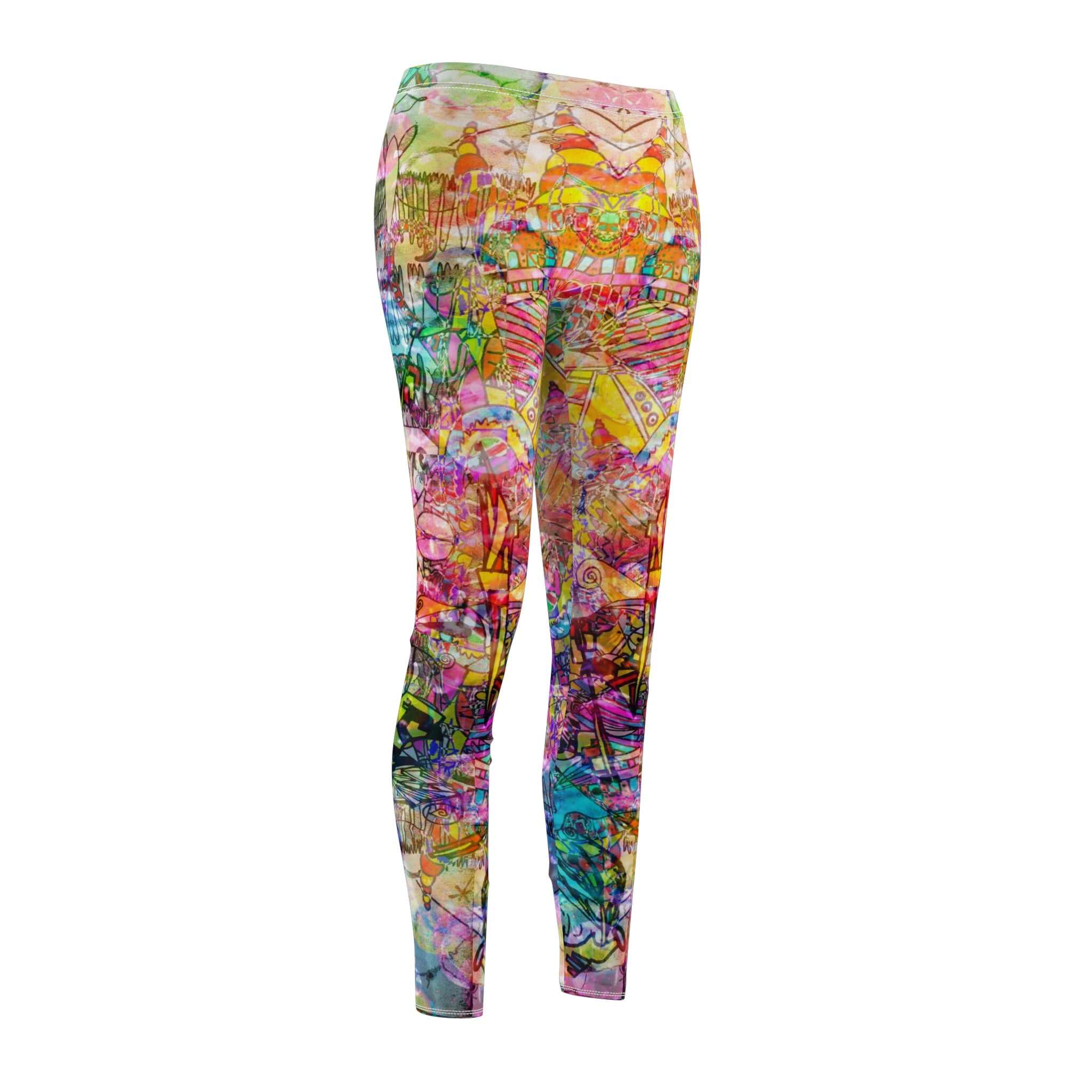 Dance Like There's No Tomorrow Psychedelic Kaleidoscope Leggings — Women's All-Over-Print Casual Leggings