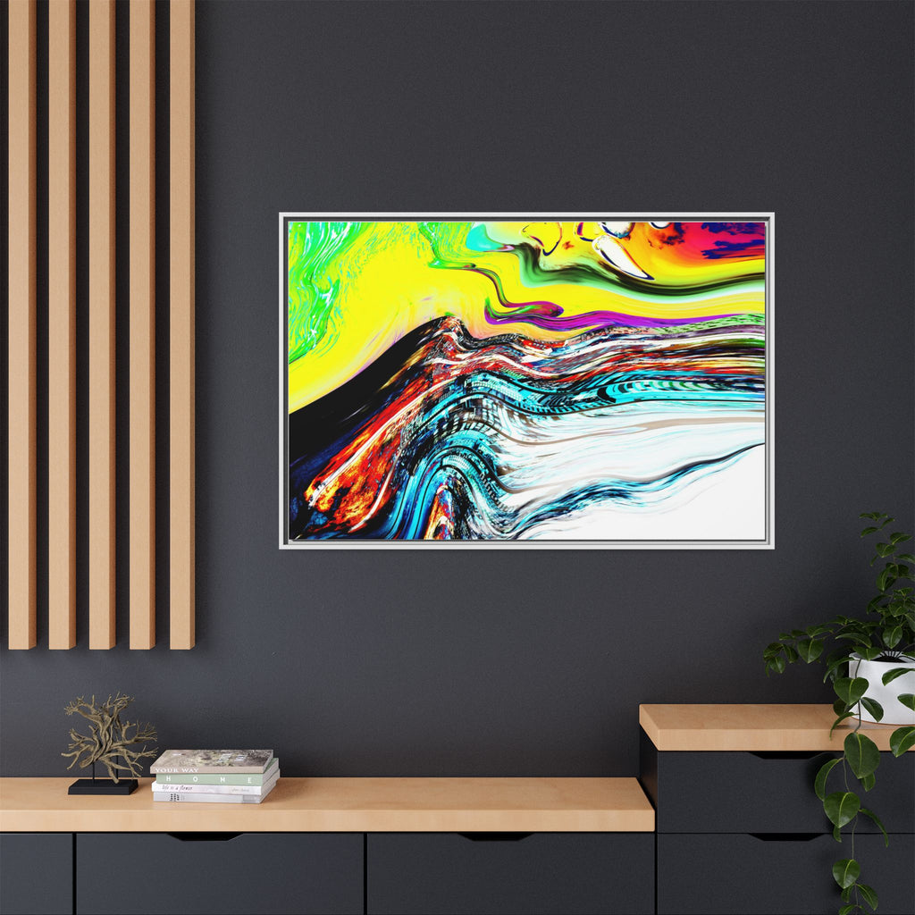 Slip And Slide Matte Canvas Framed Wall Art