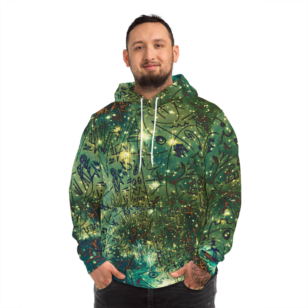 Galaxy Script All-Over Print Hoodie