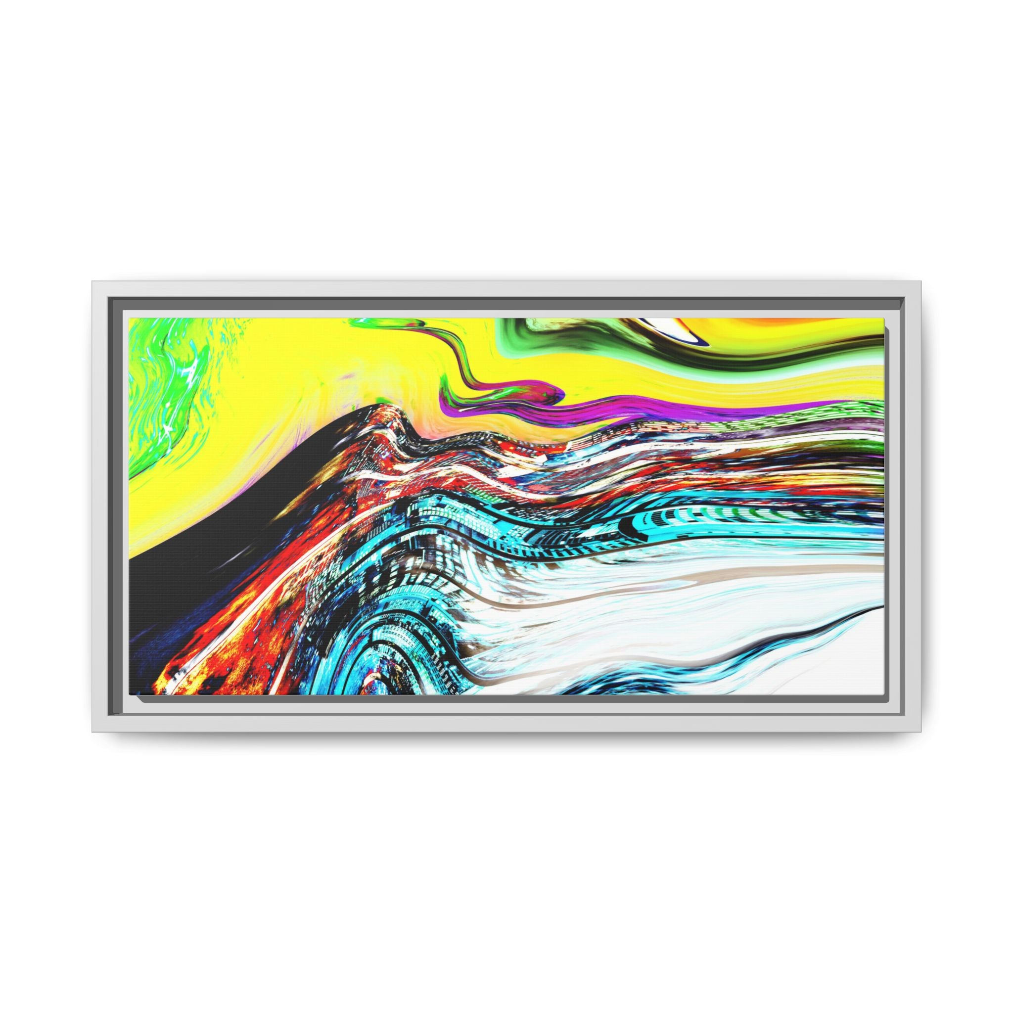 Slip And Slide Matte Canvas Framed Wall Art