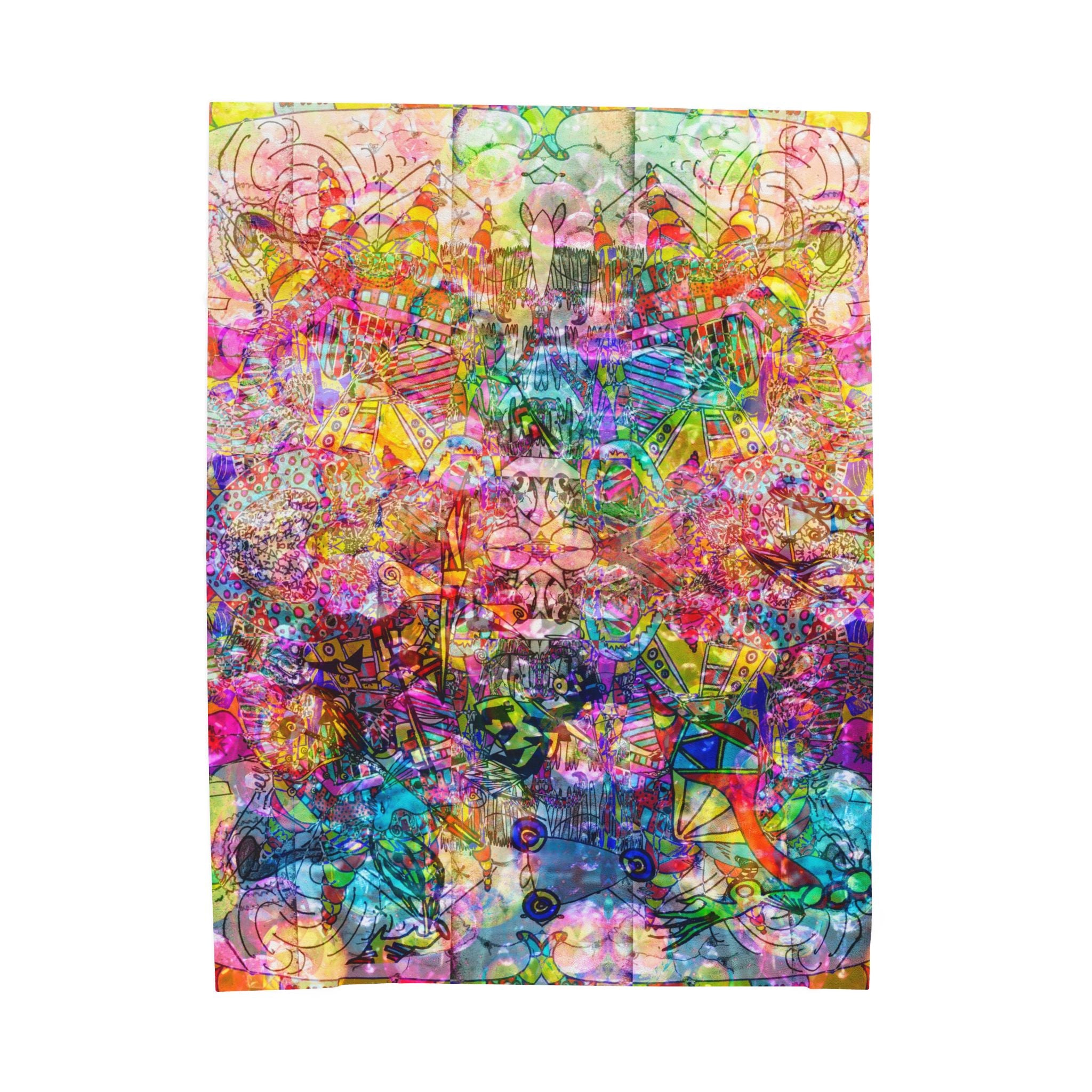 Dance Like There's No Tomorrow Plush Blanket — Colorful Abstract Art Throw