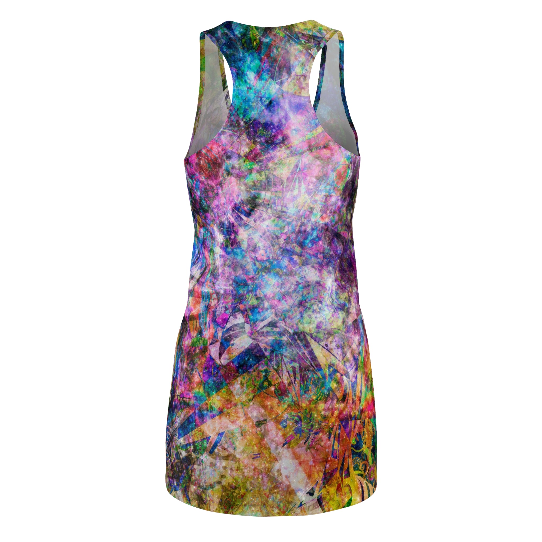 Space Shower 2 Women's Cut & Sew Racerback Dress