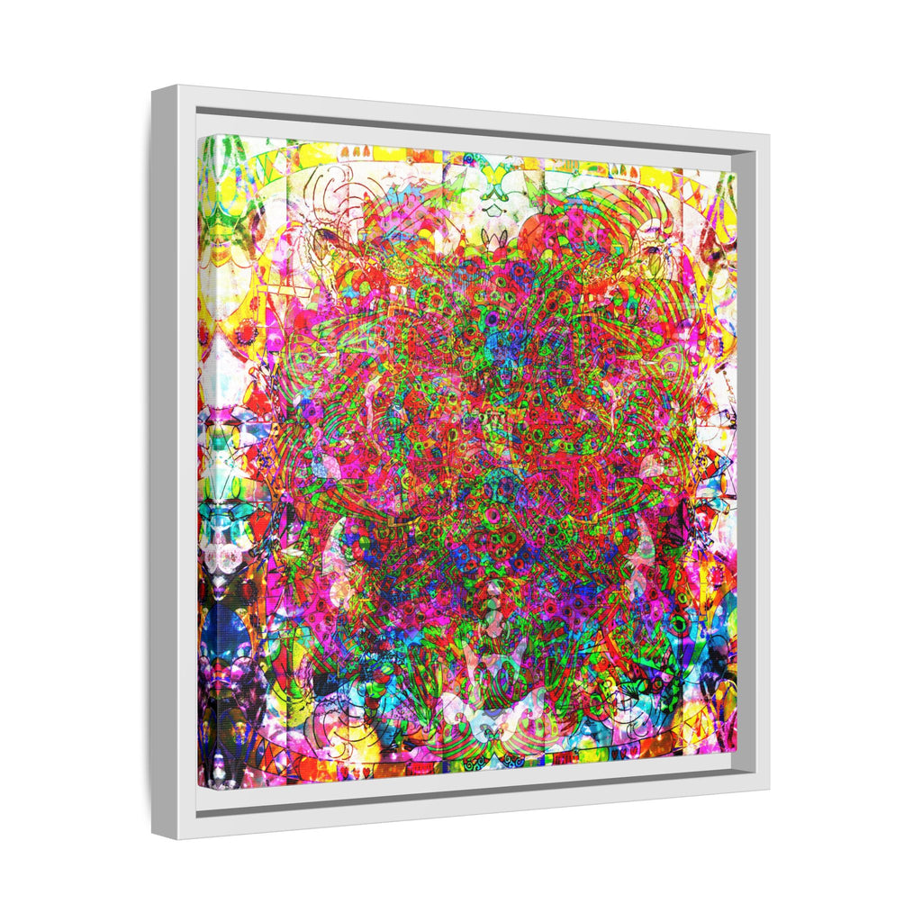 Neon Swirl Party Extravaganza Canvas Art — Vibrant Kaleidoscope Wall Print