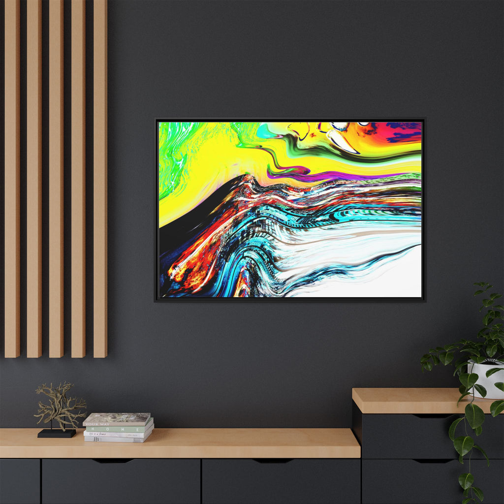 Slip And Slide Matte Canvas Framed Wall Art