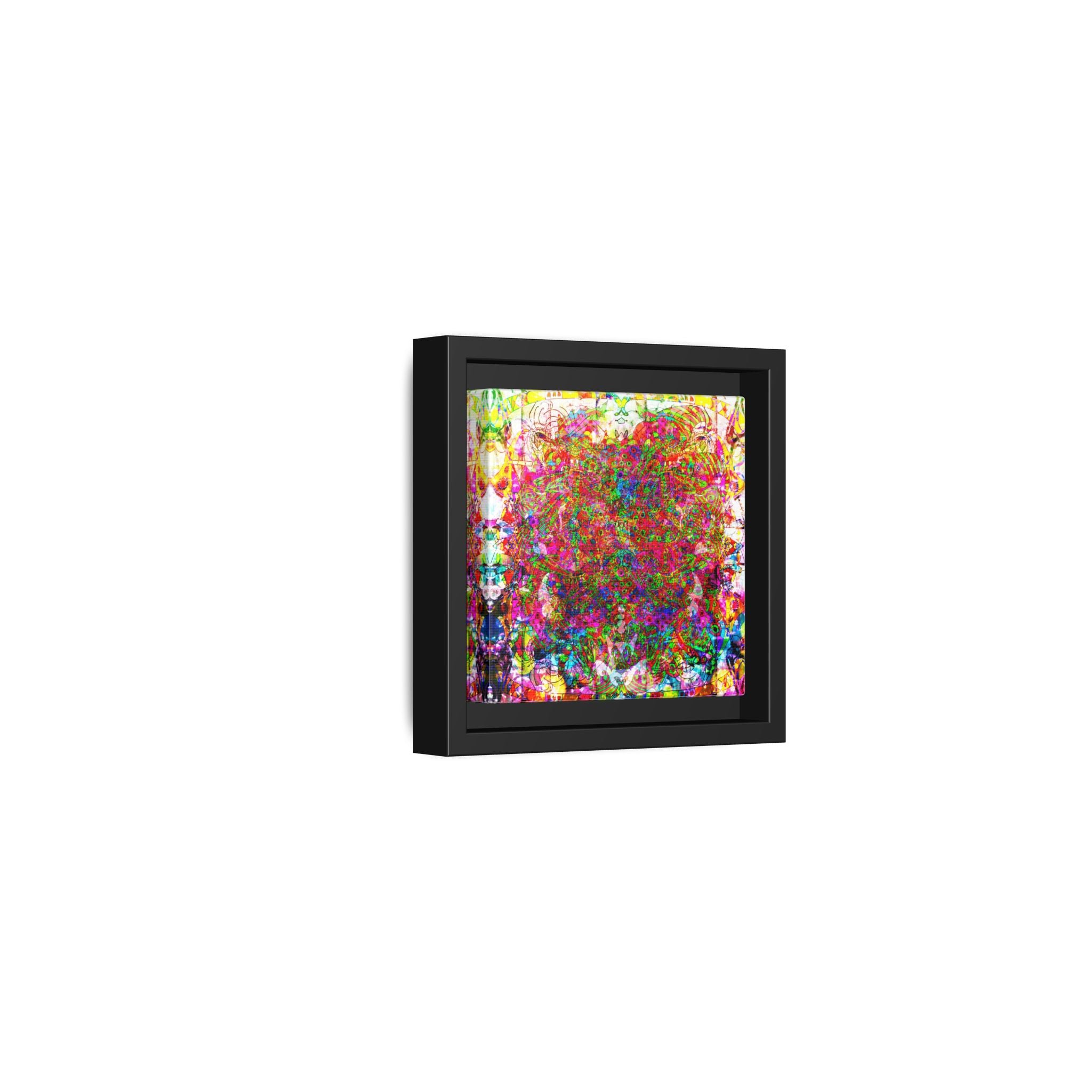 Neon Swirl Party Extravaganza Canvas Art — Vibrant Kaleidoscope Wall Print