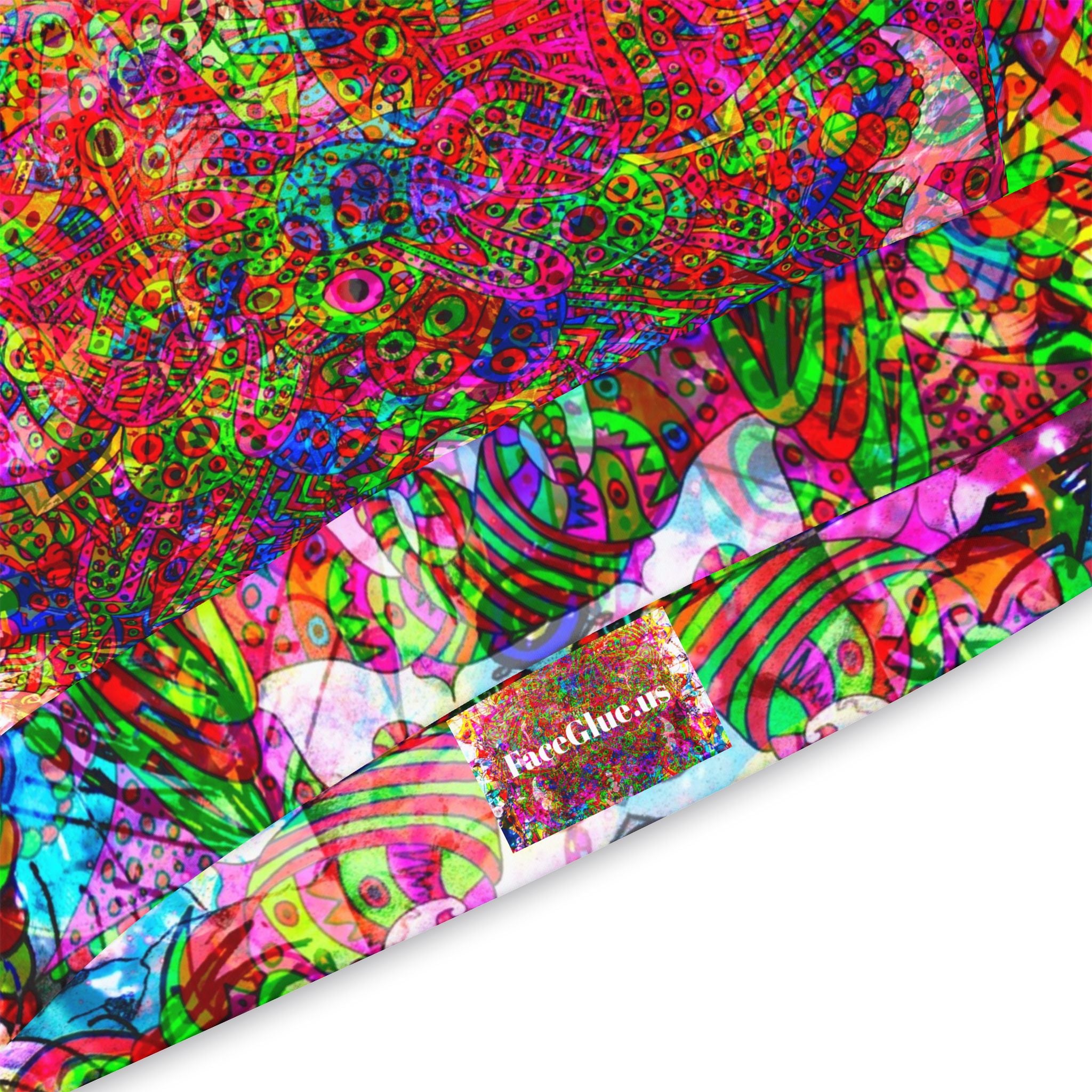 Neon Swirl Party Extravaganza Athletic Hoodie (AOP)