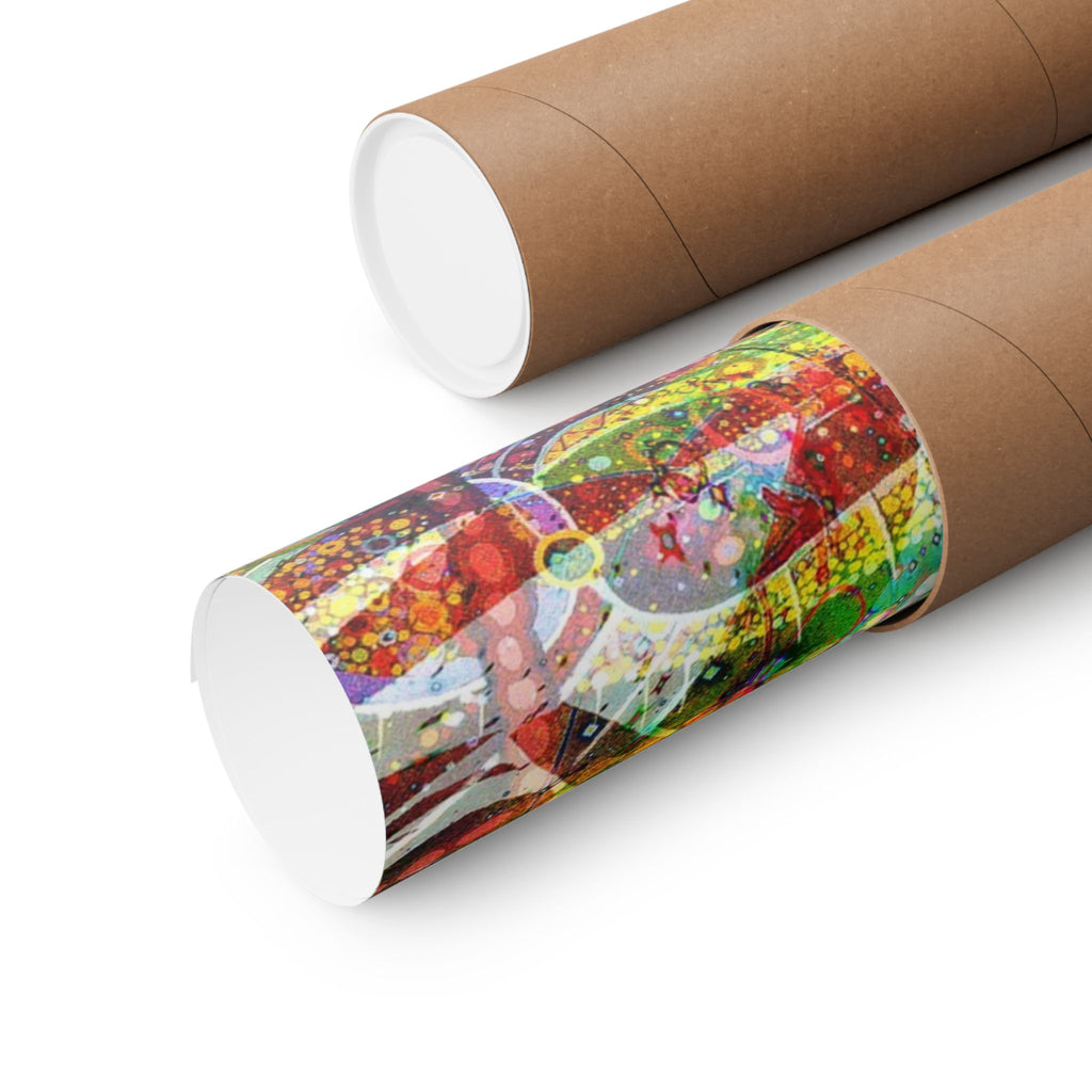 Barfing Golden Light (Collaboration with Vytas Sakalas) Vertical Poster — Vibrant Psychedelic Wall Art