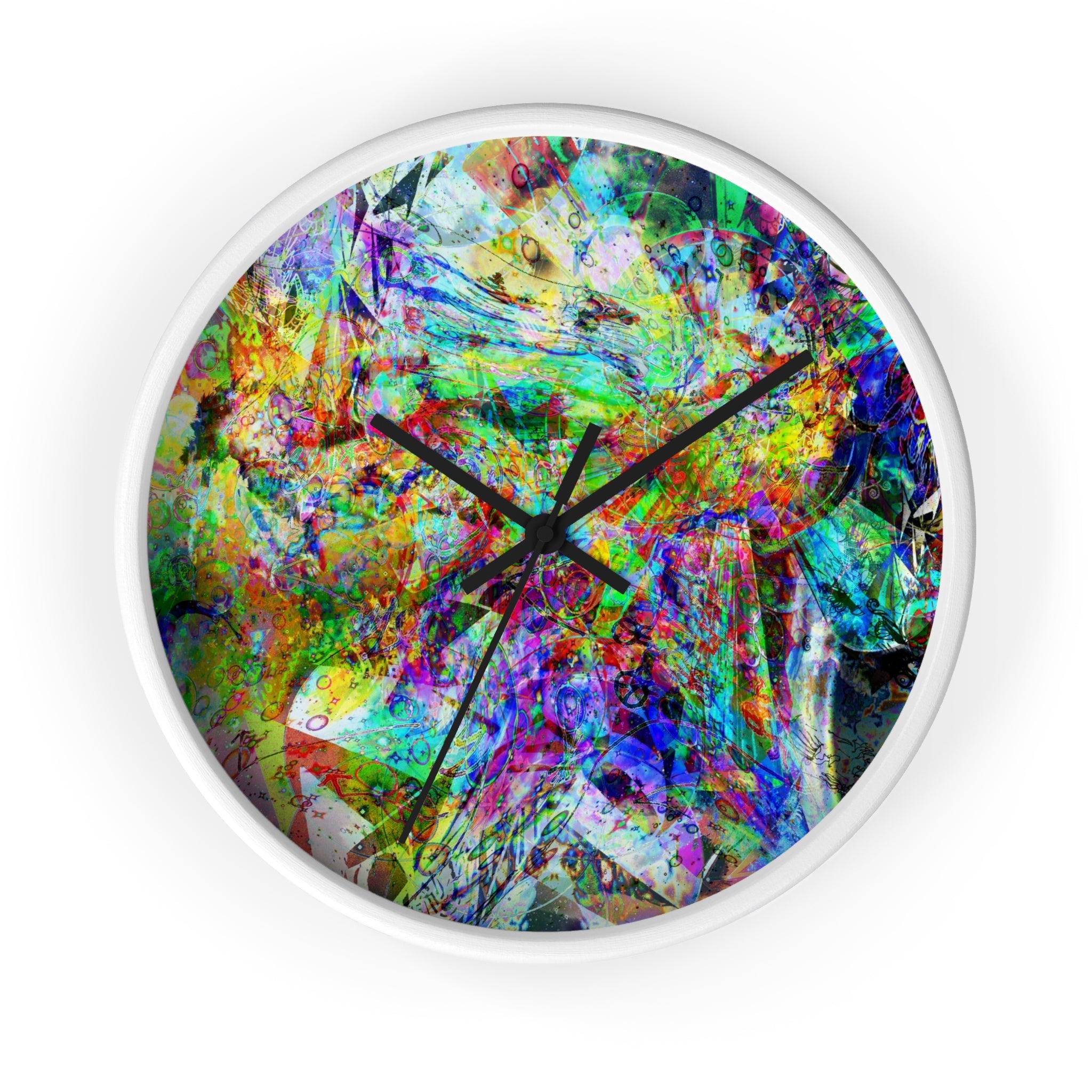 Barfing Beautifully Wall Clock — Colorful Art Timepiece