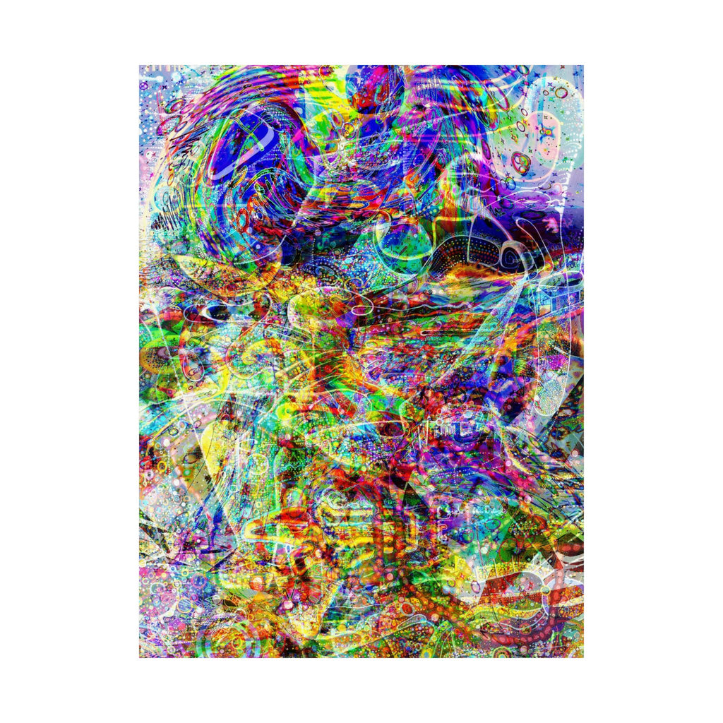 Barfing Golden Light (Collaboration with Vytas Sakalas) Vertical Poster — Vibrant Psychedelic Wall Art