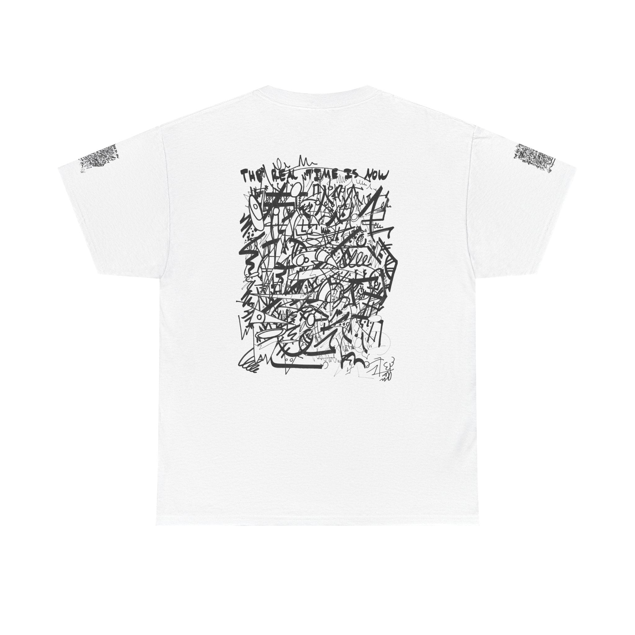 THE REAL TIME IS NOW (Black And White) T‑Shirt