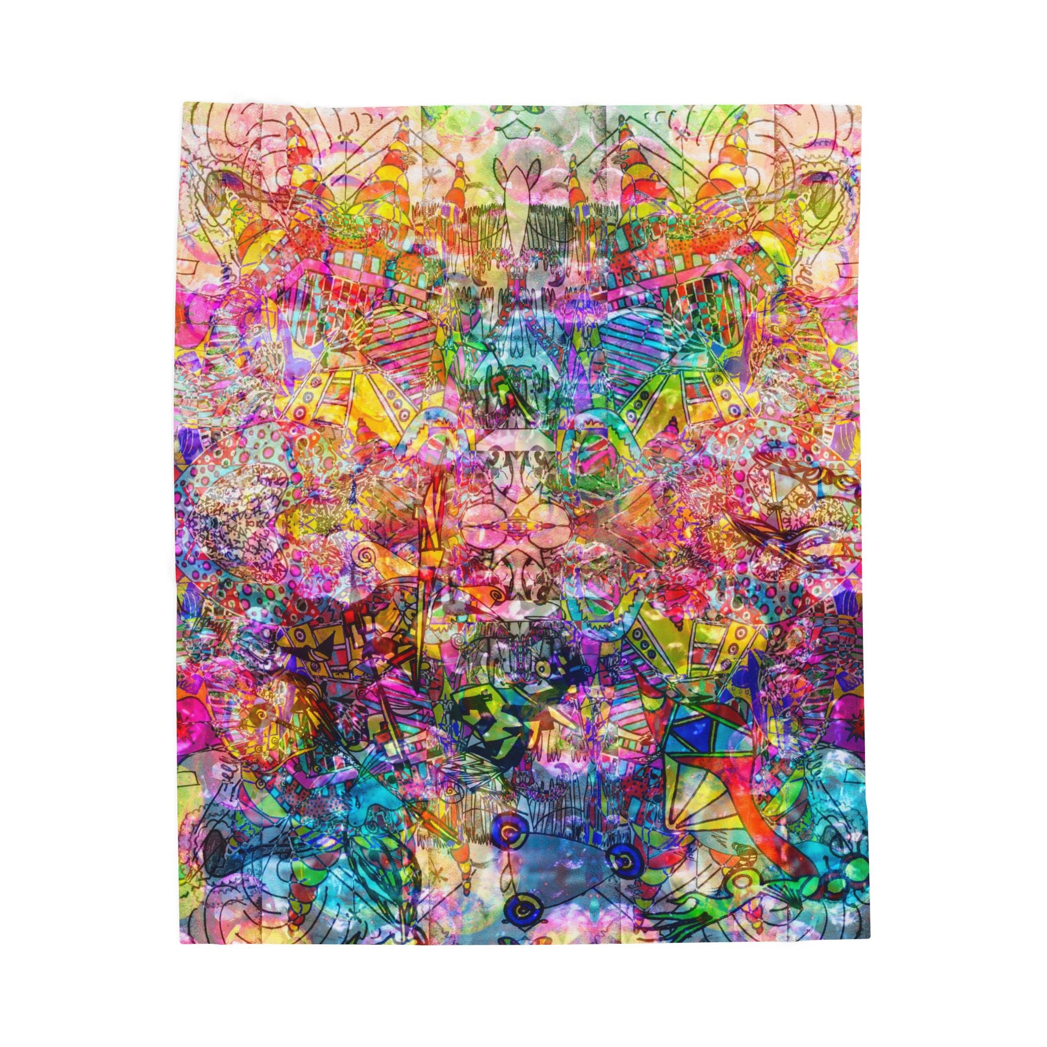Dance Like There's No Tomorrow Plush Blanket — Colorful Abstract Art Throw