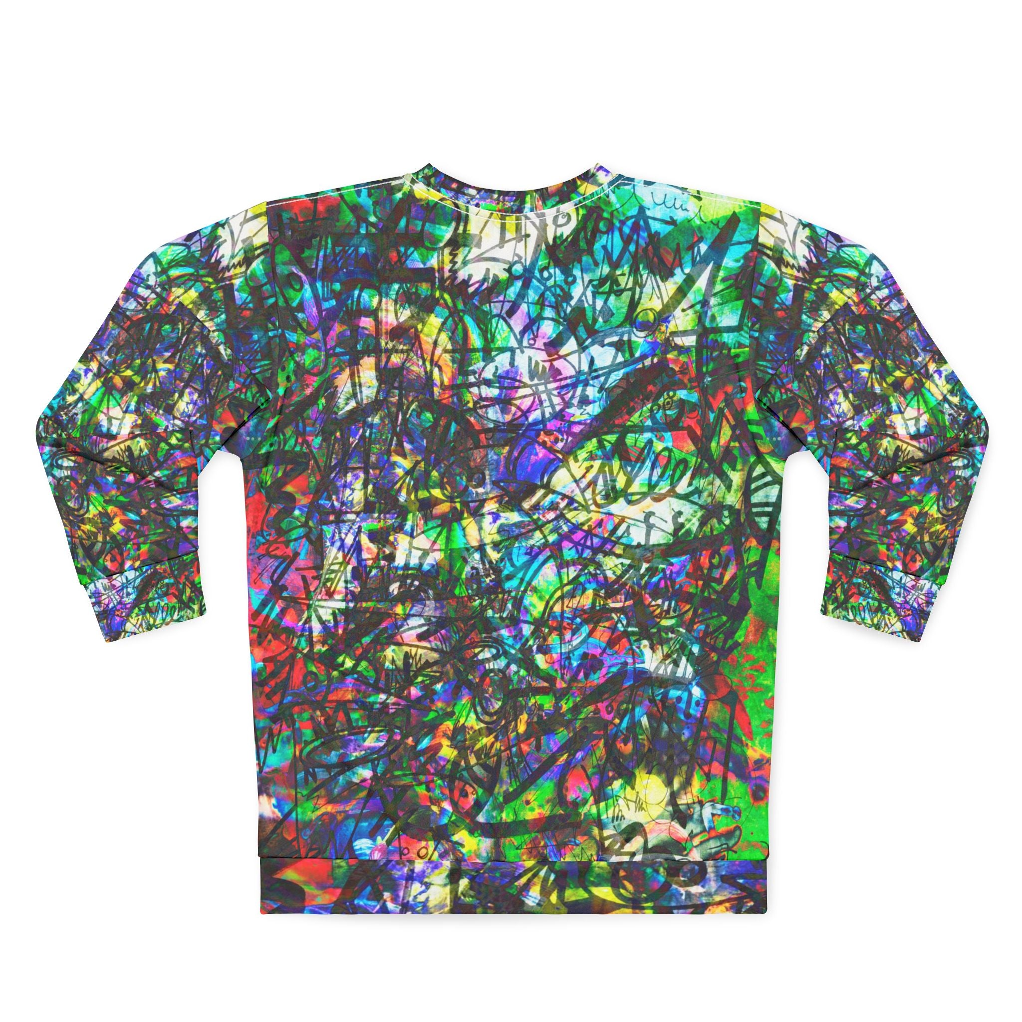 The Real Time Is Now 2015 - Abstract Graffiti All-Over Print Sweatshirt