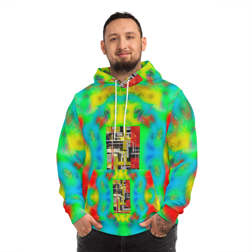 Super Novelty 453 - Psychedelic Tie-Dye Hoodie — Vibrant Abstract Graphic Pullover