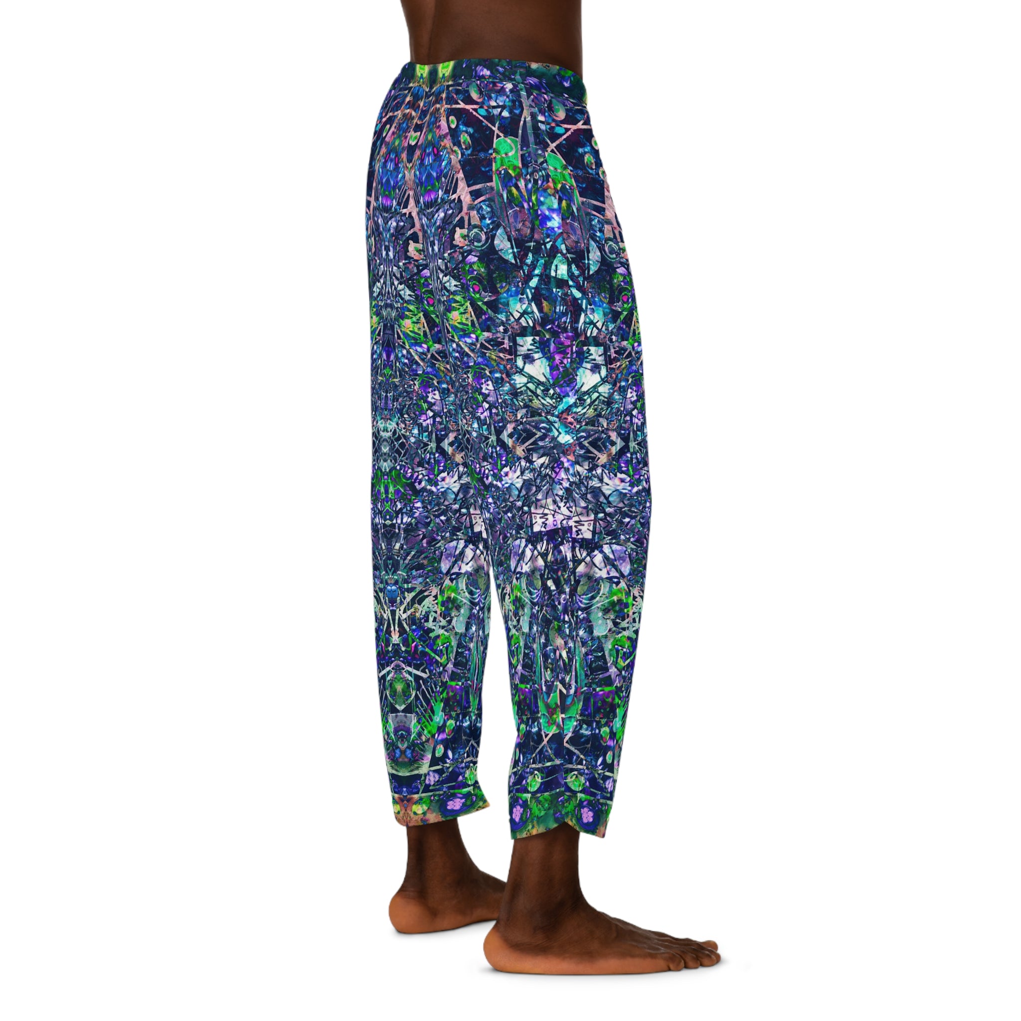 KAWABONGA - Psychedelic Kaleidoscope Pajama Pants – Men's All-Over Print Loungewear