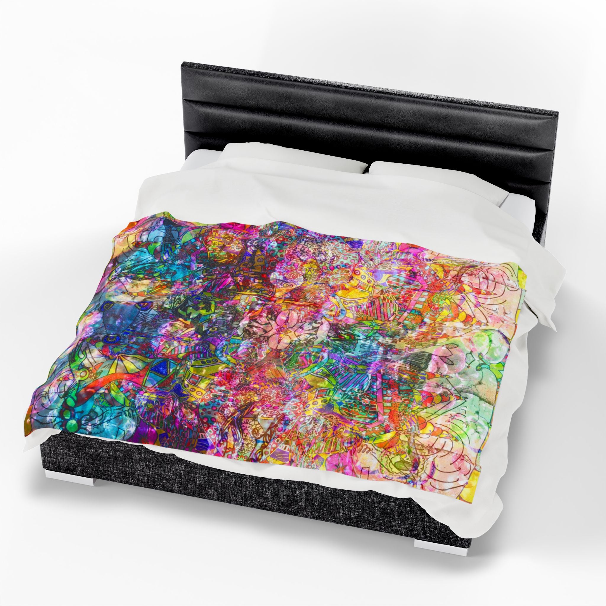 Dance Like There's No Tomorrow Plush Blanket — Colorful Abstract Art Throw