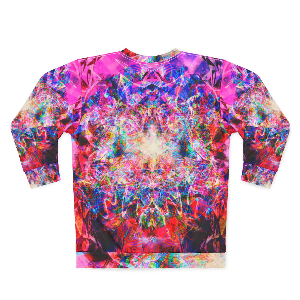 Arashaya - Psychedelic Kaleidoscope Sweatshirt — Vibrant All-Over Print Crewneck