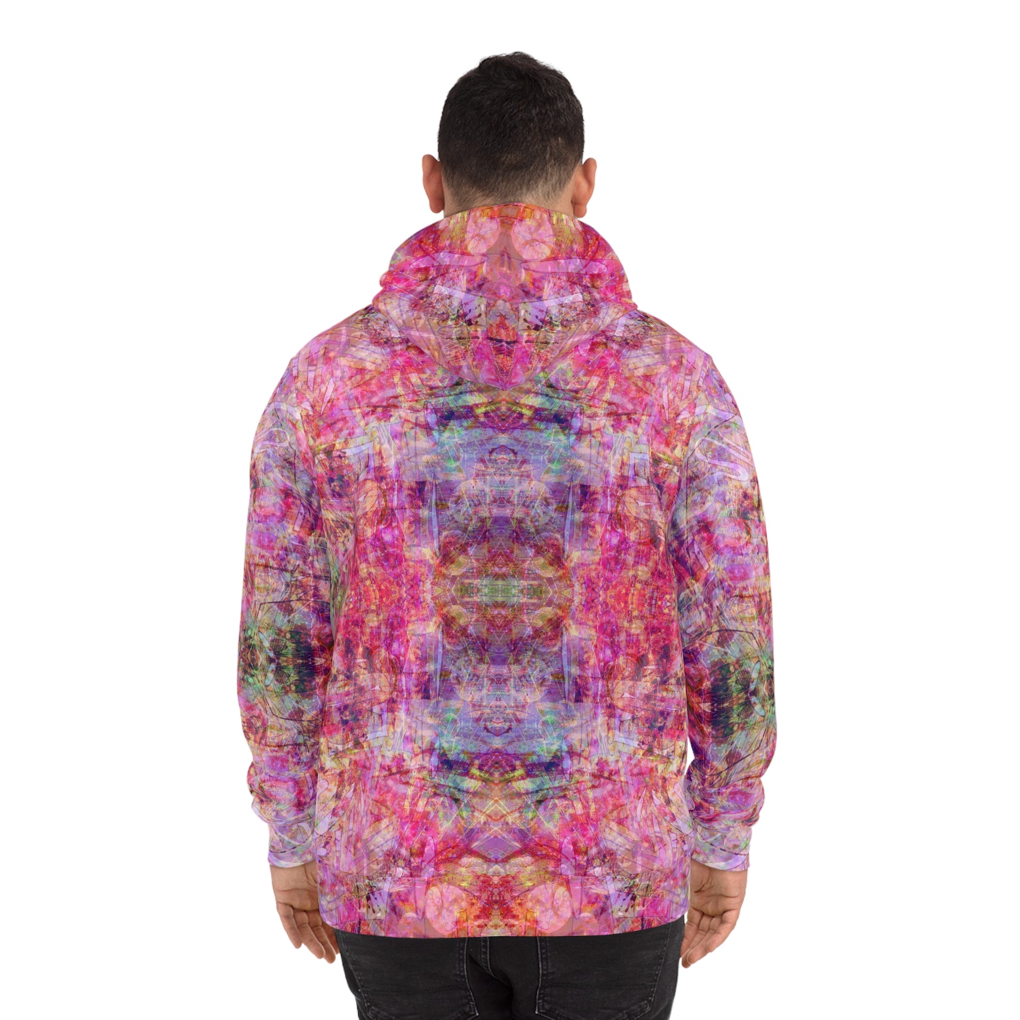 Beau If Ful M9 All-Over Print Hoodie — Vibrant Floral Abstract Fashion Hoodie