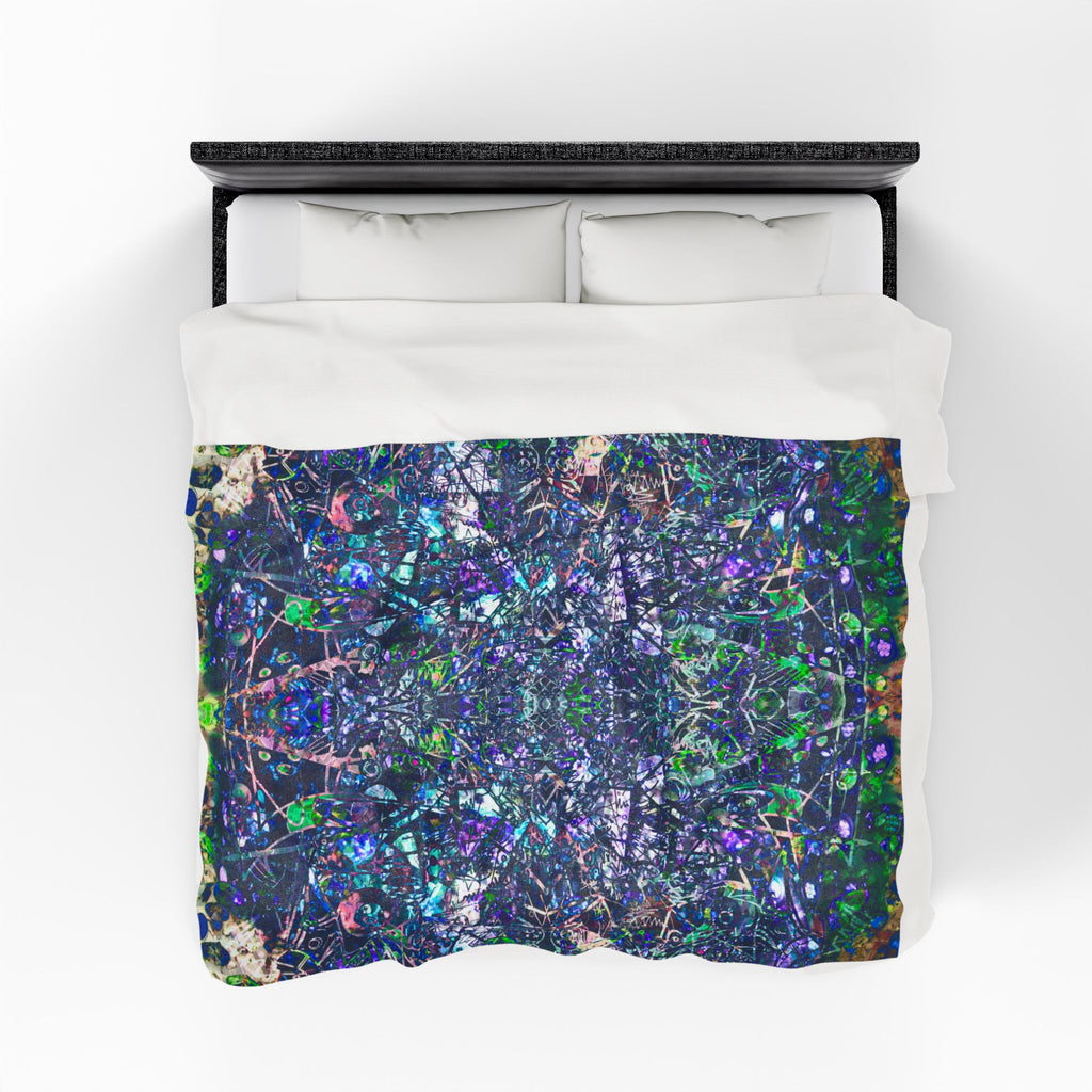 KAWABONGA Plush Blanket — Abstract Cosmic Throw