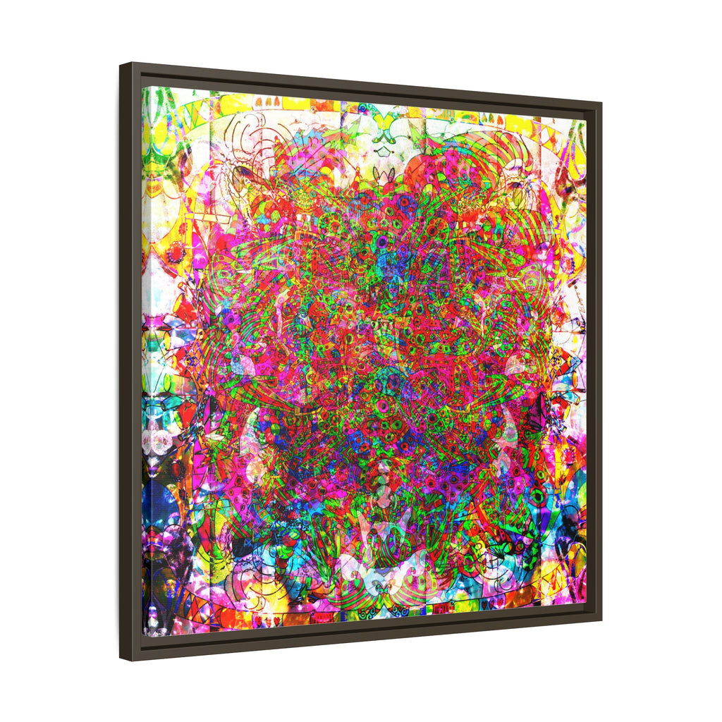 Neon Swirl Party Extravaganza Canvas Art — Vibrant Kaleidoscope Wall Print