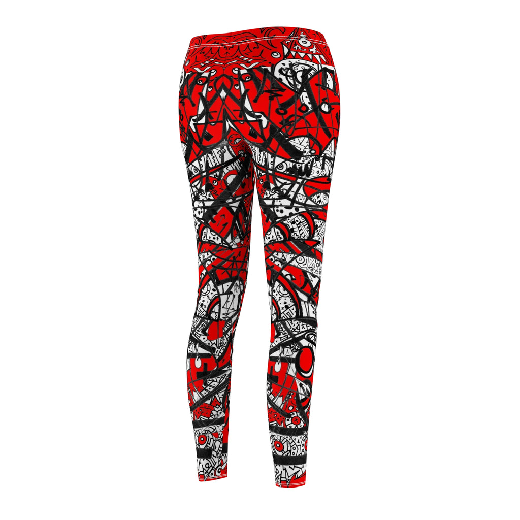 Nobody Touches Nothin' (Red Version 2) Leggings — Women's All-Over Print Casual Leggings