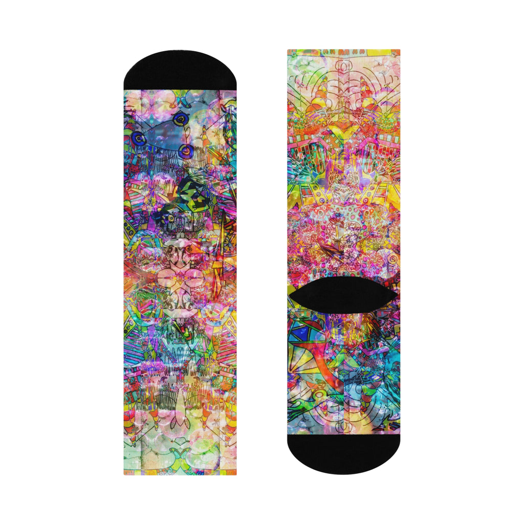 Dance Like There's No Tomorrow Crew Socks — Cushioned Art Pattern