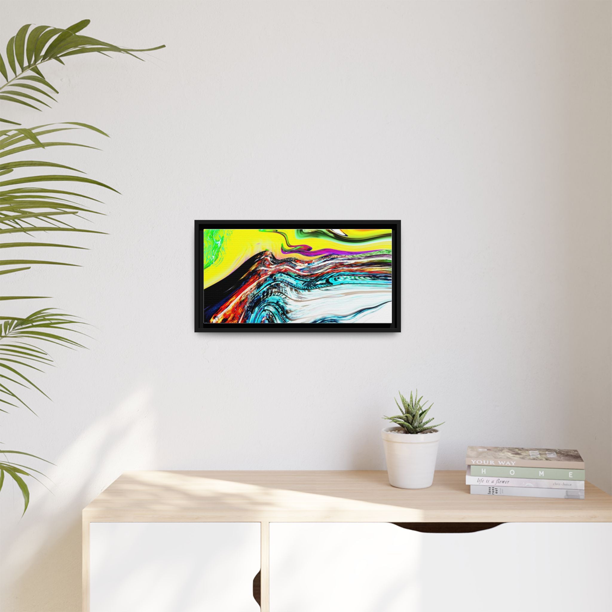 Slip And Slide Matte Canvas Framed Wall Art