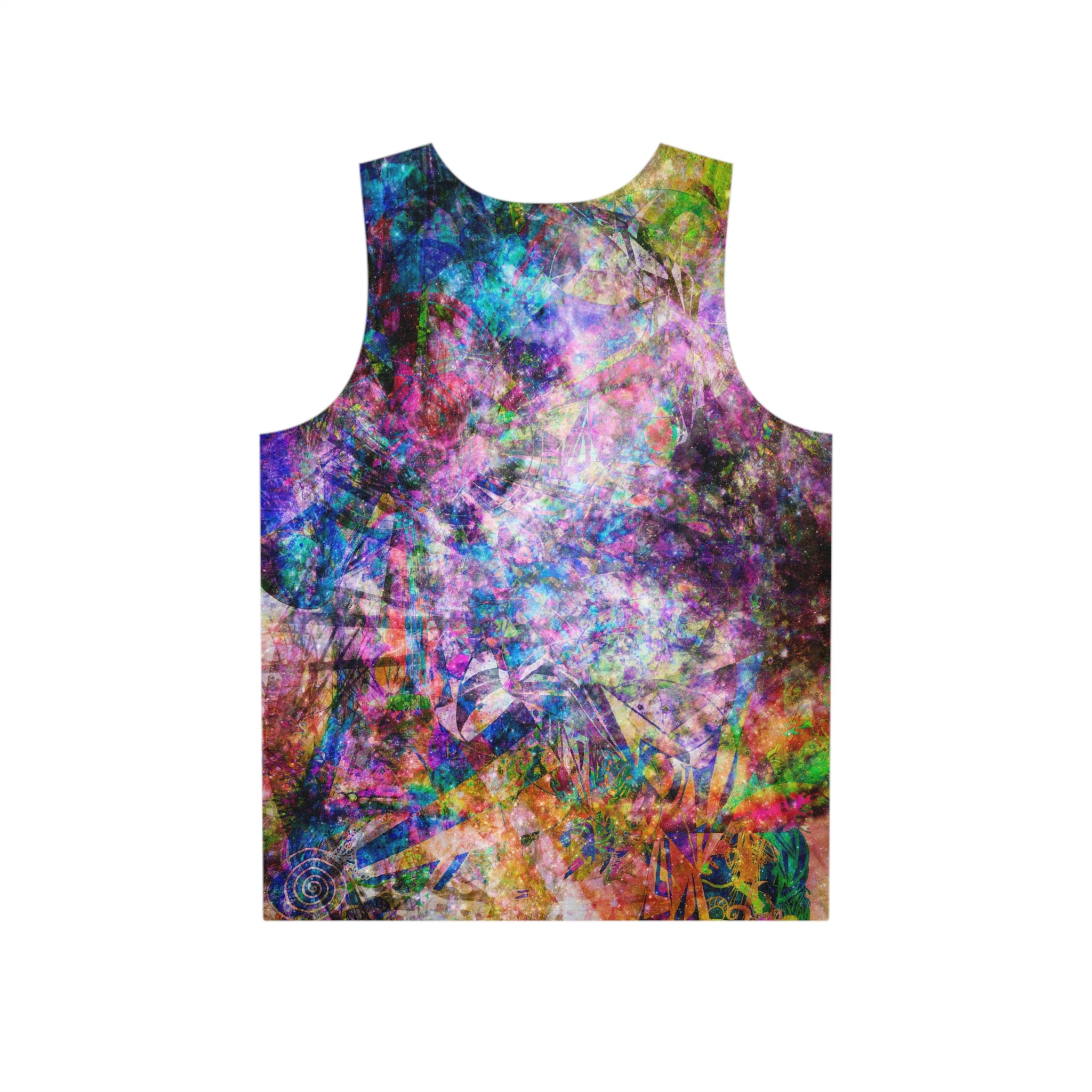 Space Shower 2 - Psychedelic All-Over Print Tank Top — Colorful Abstract Tie-Dye Festival Shirt
