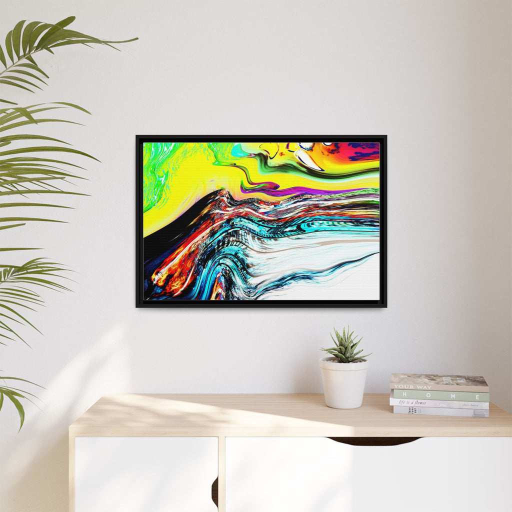 Slip And Slide Matte Canvas Framed Wall Art