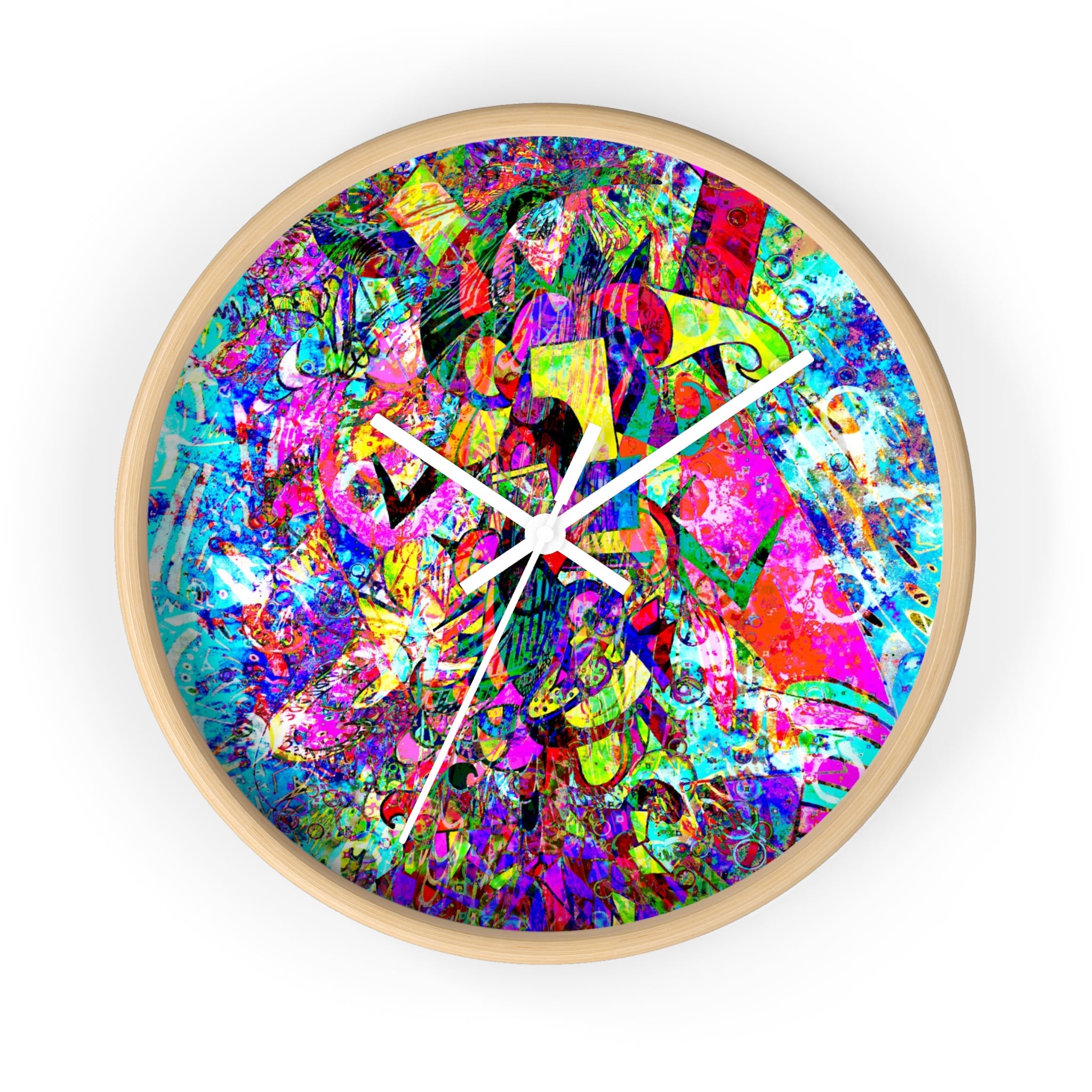 Love Monster - Psychedelic Abstract Wall Clock — Vibrant Colorful Art Clock